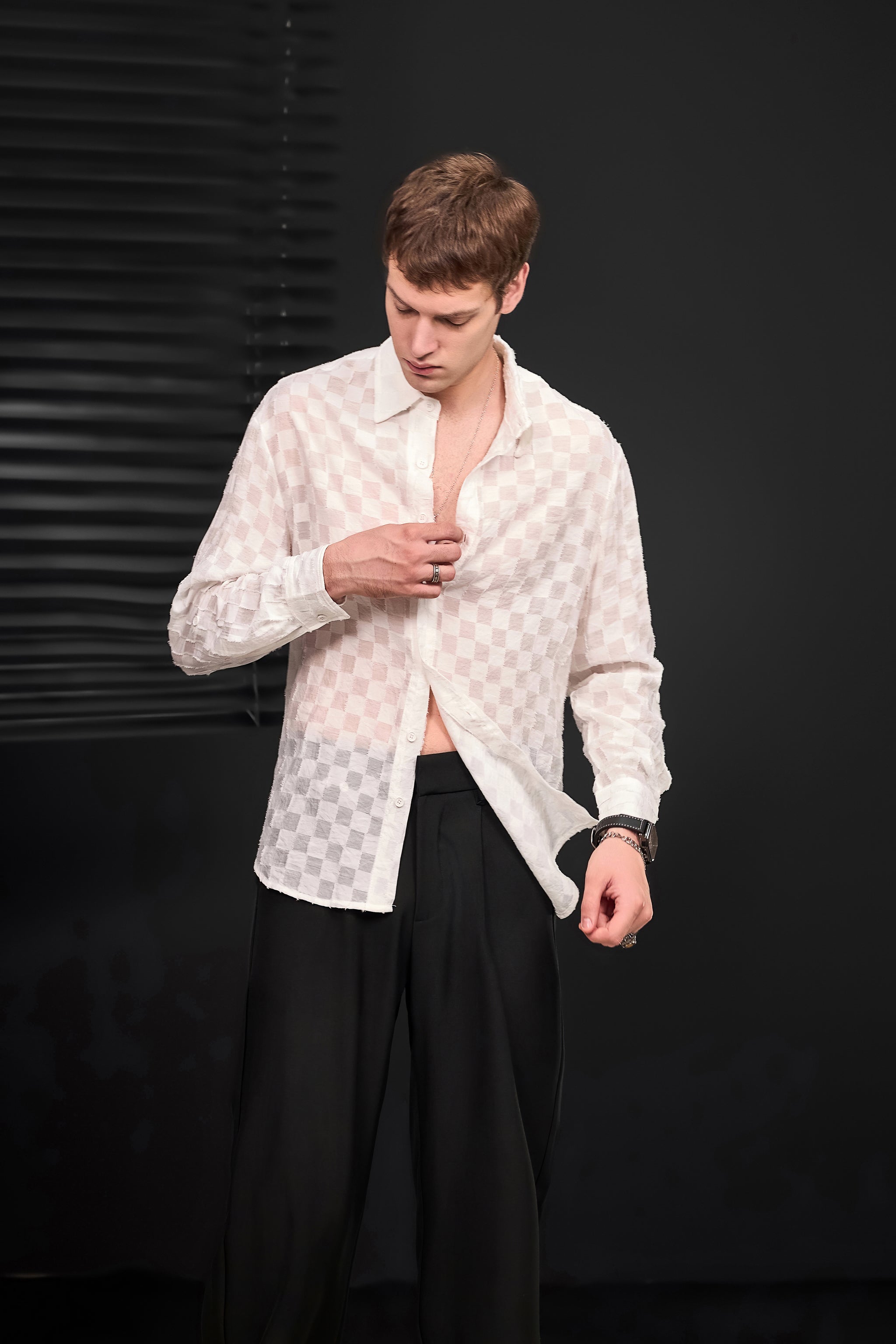 Kingsley Side-Tab Trousers BLACK