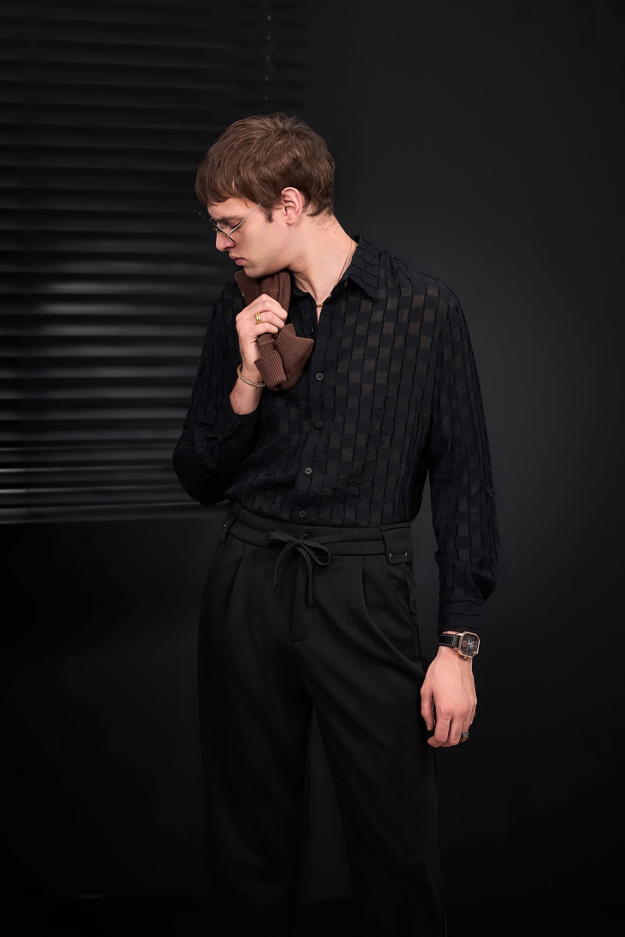 Solace Pleated Trousers BLACK
