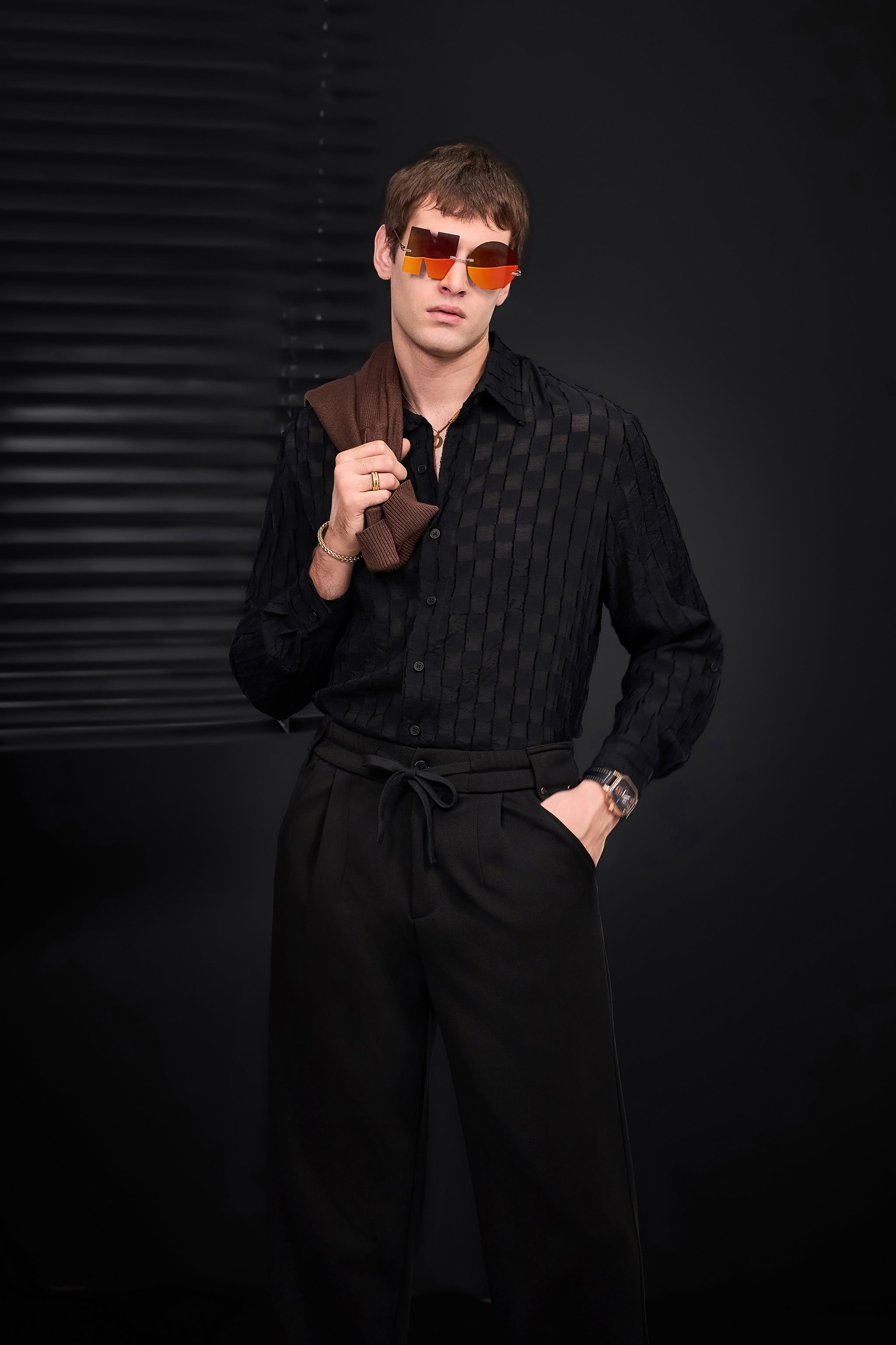 Solace Pleated Trousers BLACK