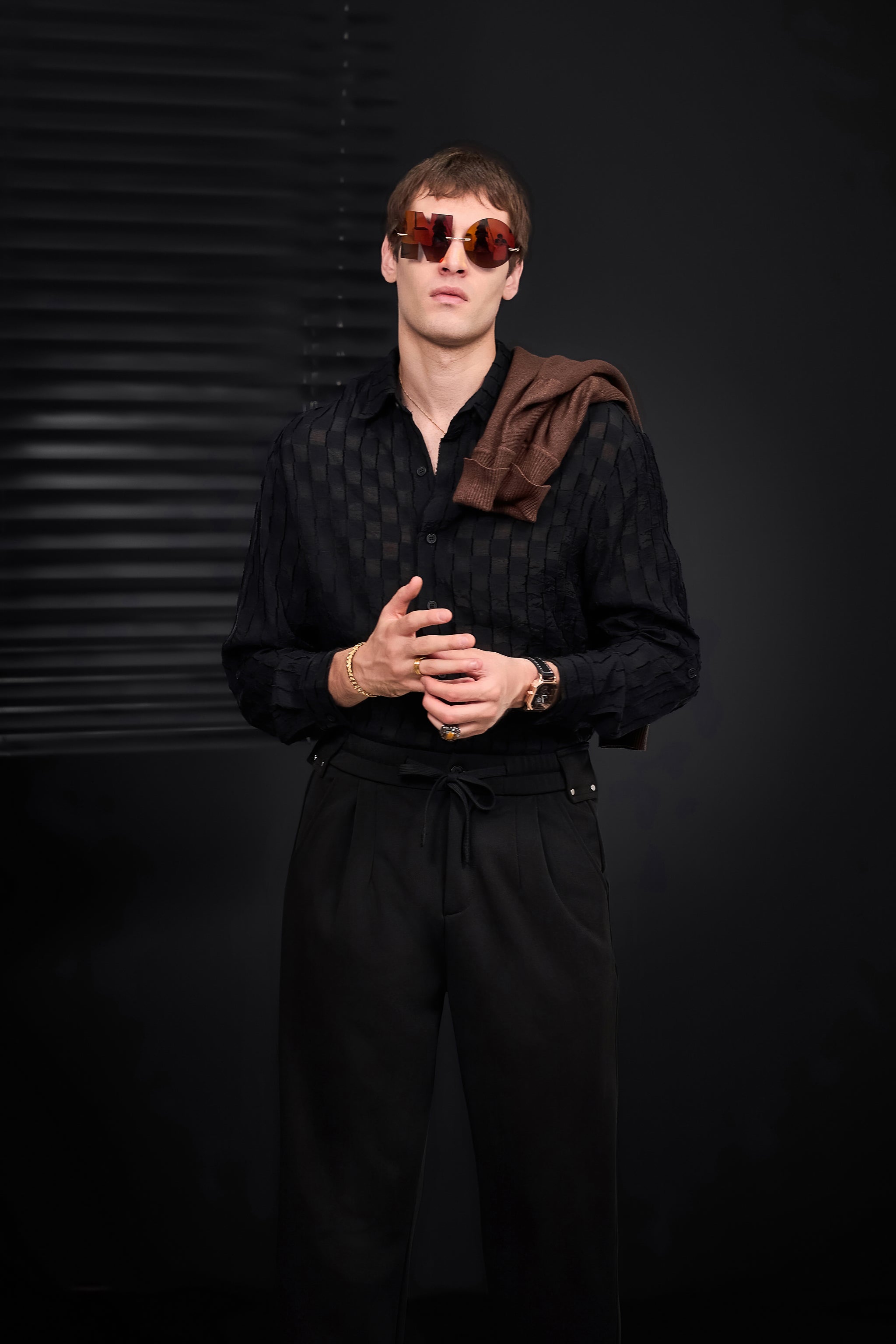 Solace Pleated Trousers BLACK