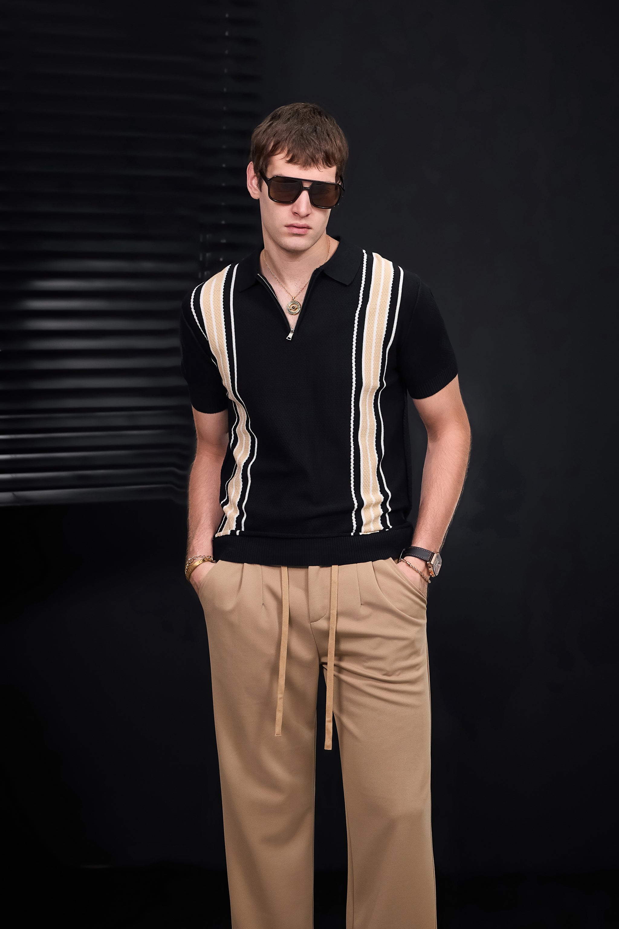 Solace Pleated Trousers BROWN