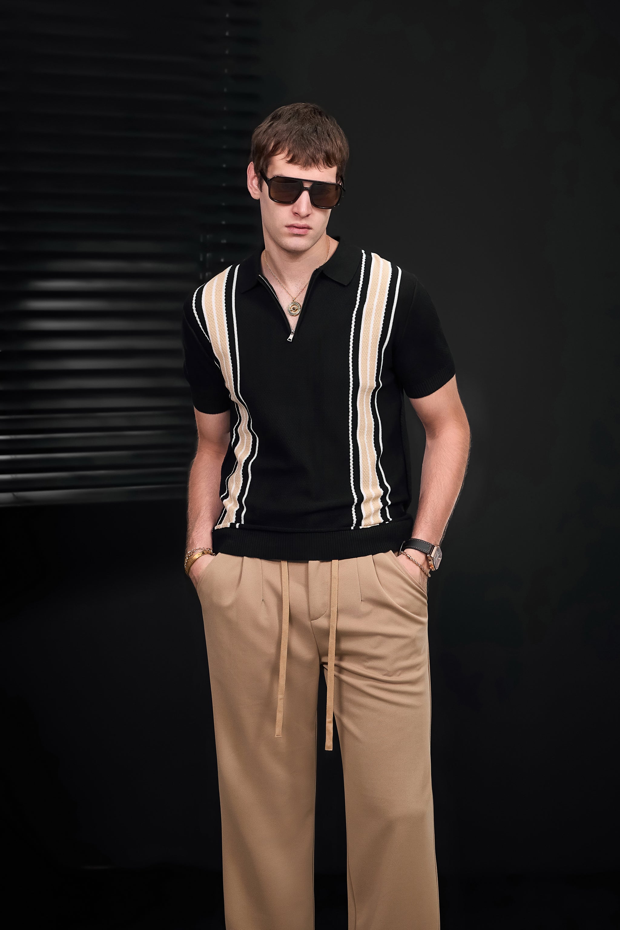 Solace Pleated Trousers BROWN