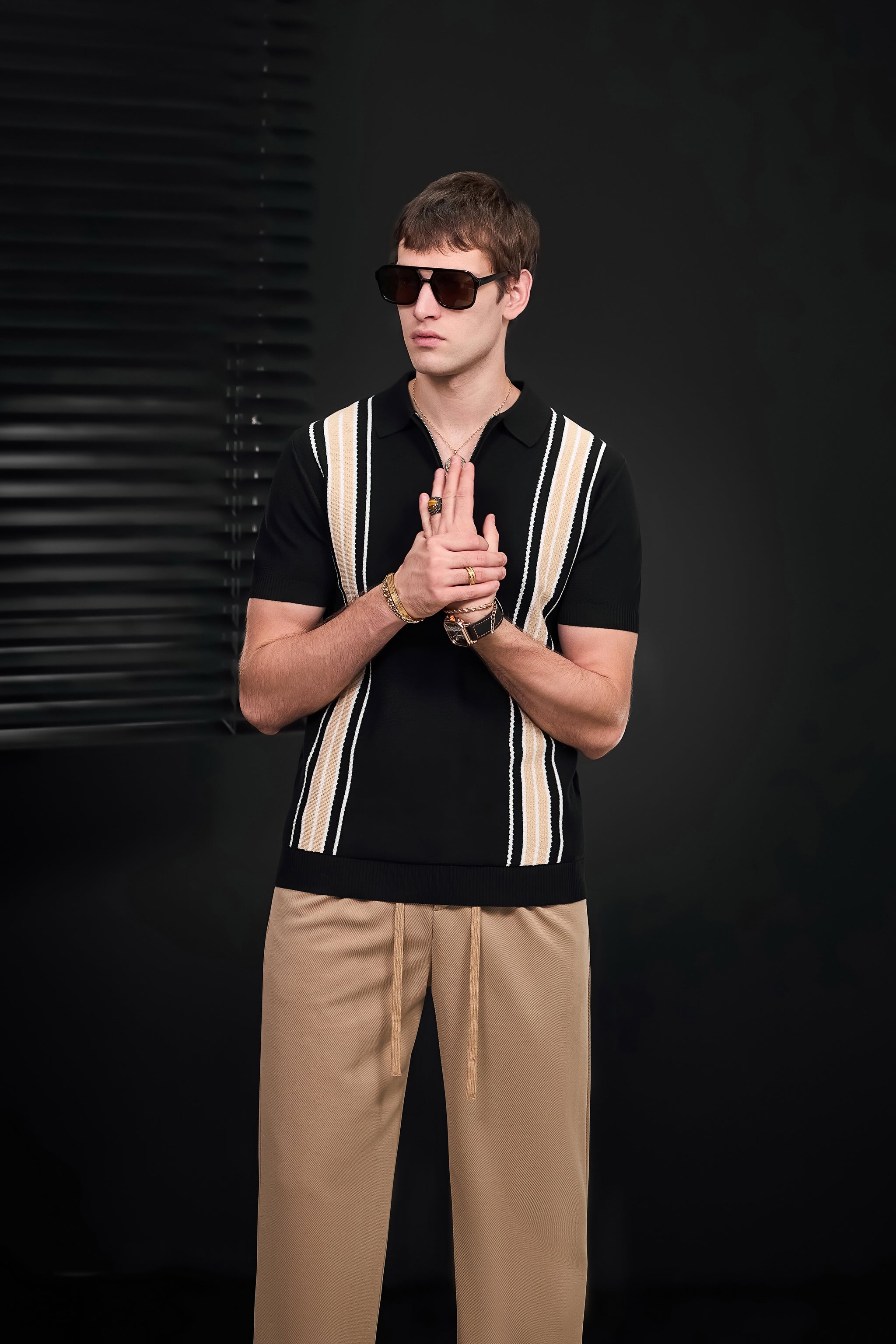 Solace Pleated Trousers BROWN