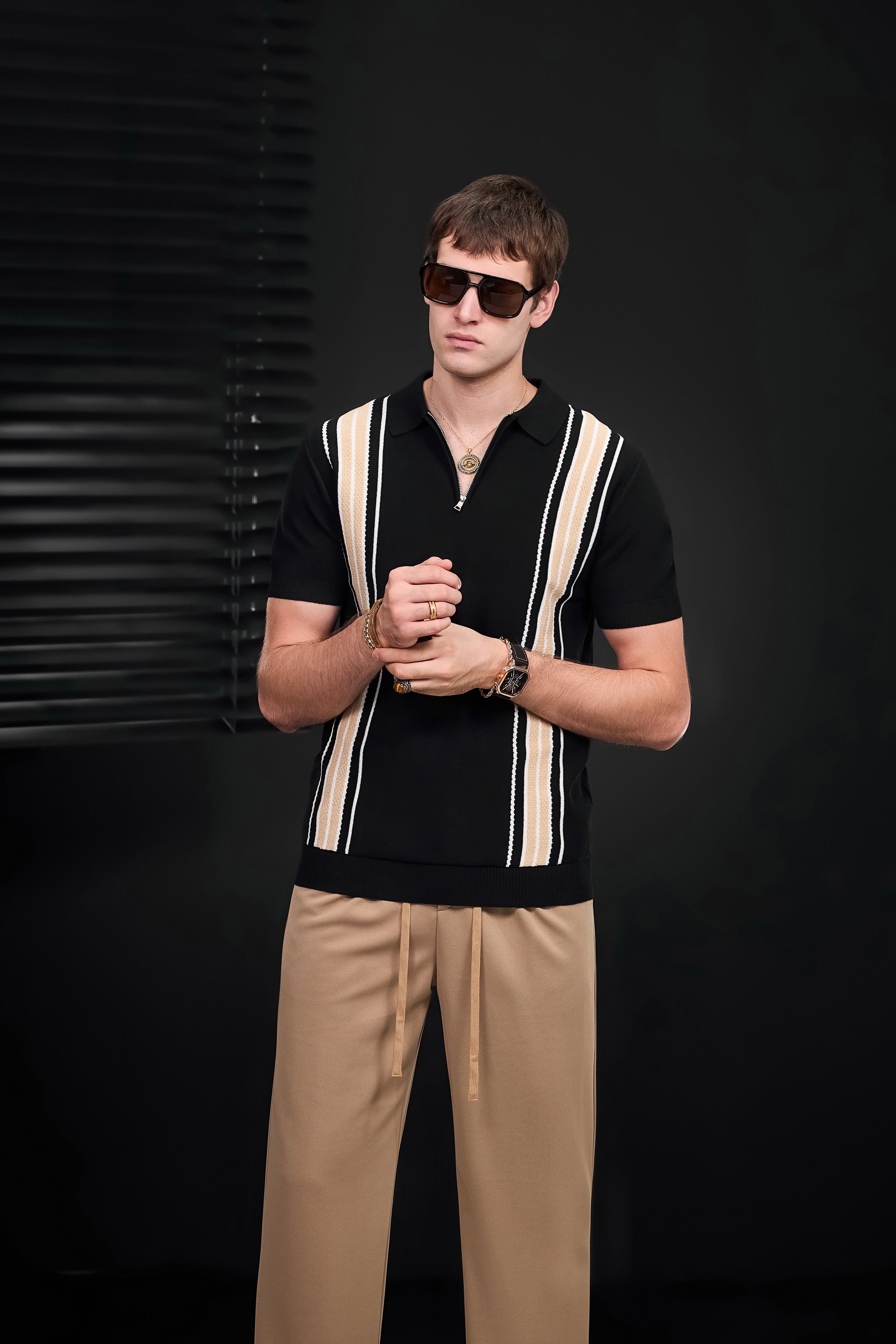 Solace Pleated Trousers BROWN