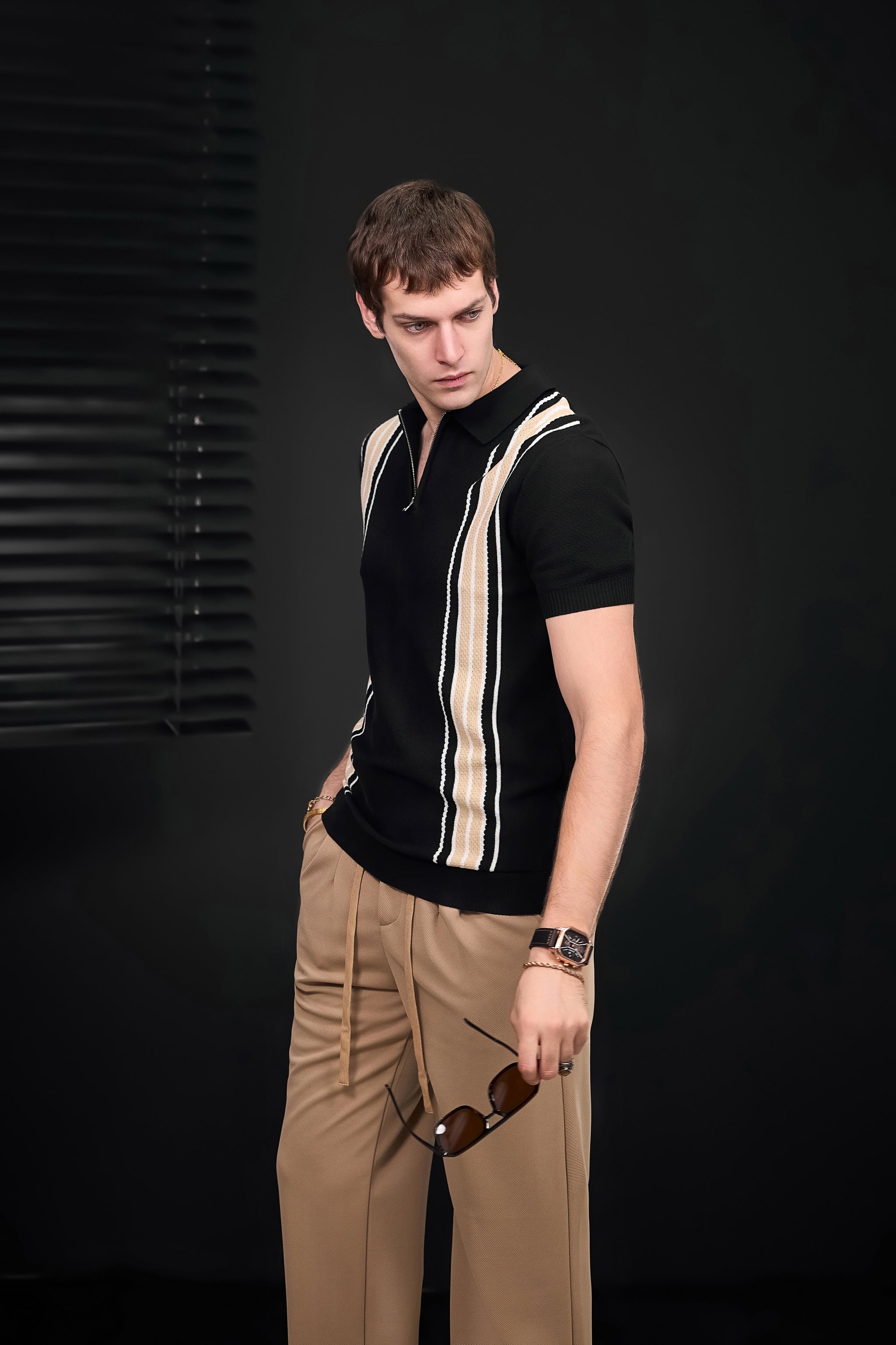 Solace Pleated Trousers BROWN