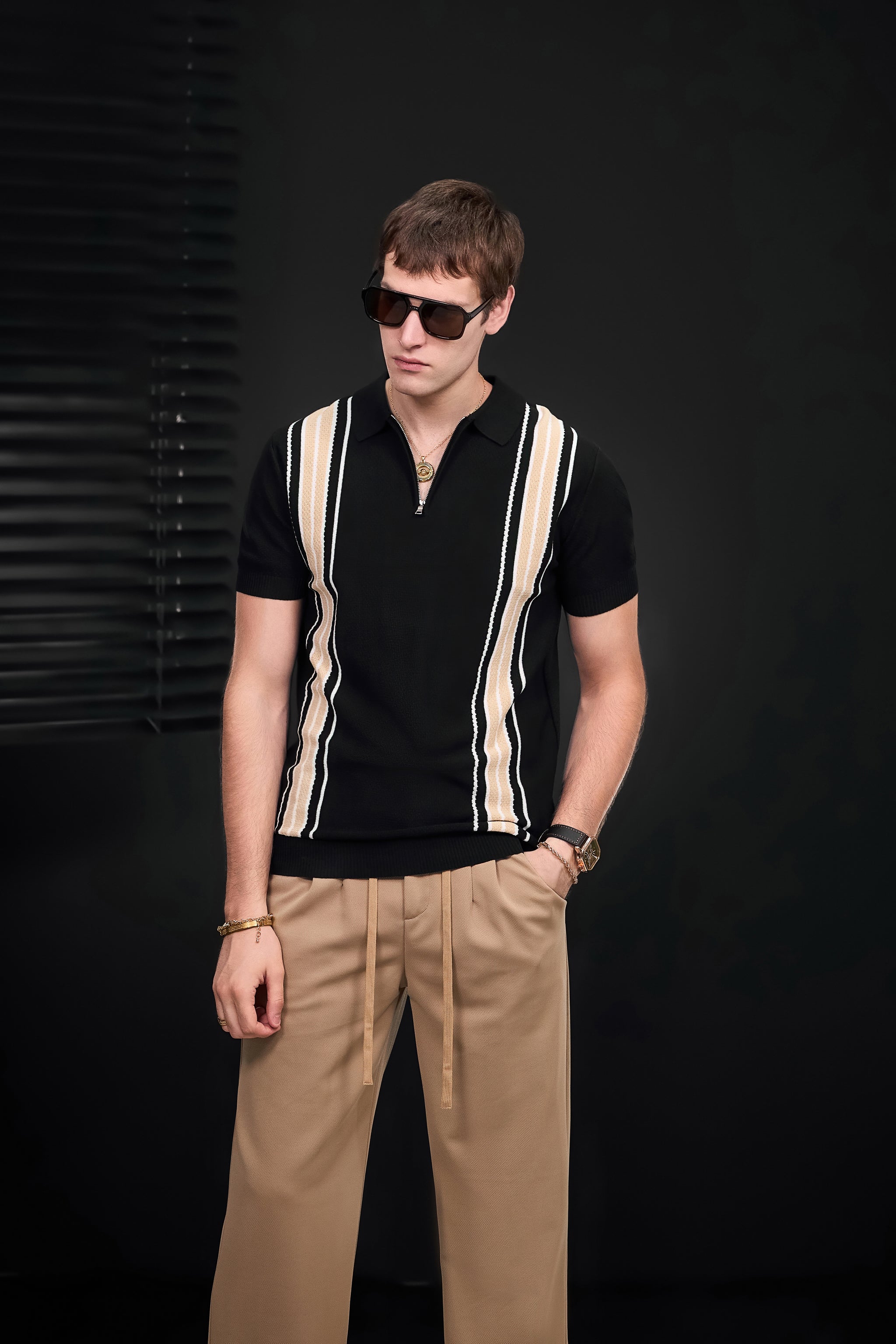 Solace Pleated Trousers BROWN