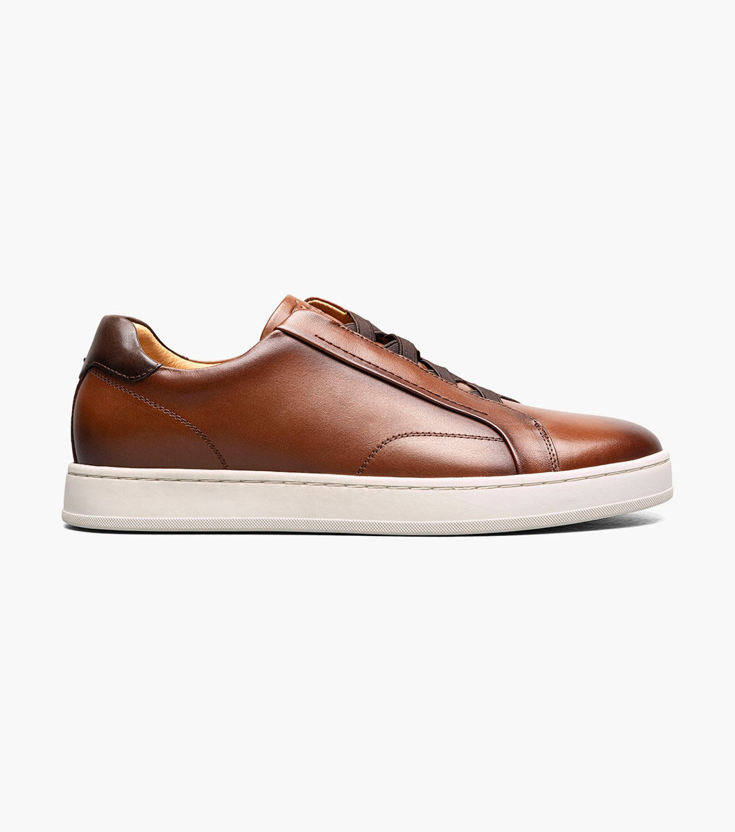 Florsheim 14457-229 Monopoli Elastic Lace To Toe Sneaker Cognac Multi