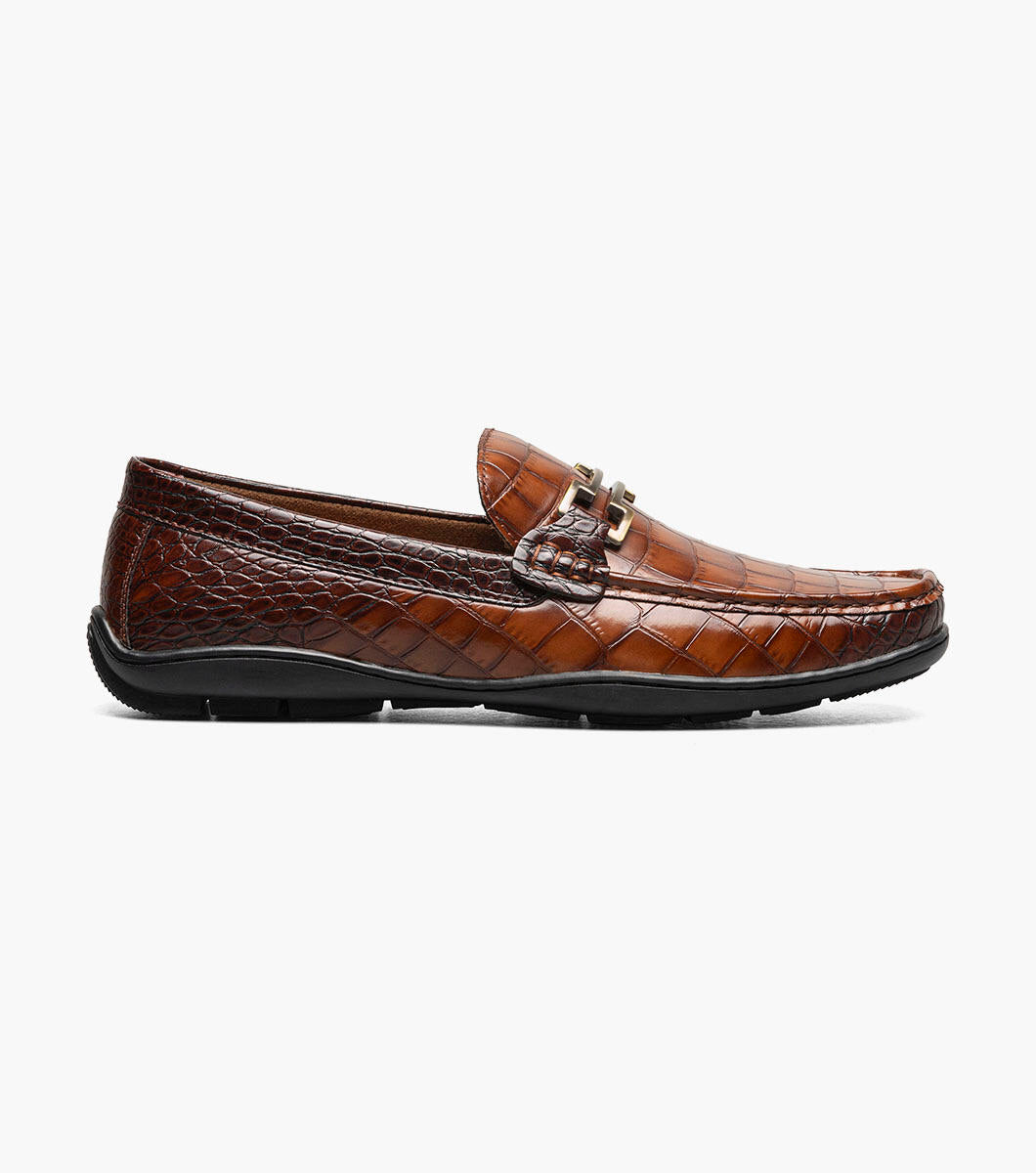 Stacy Adams 25703-221 Embrey Moc Toe Bit Slip On Cognac