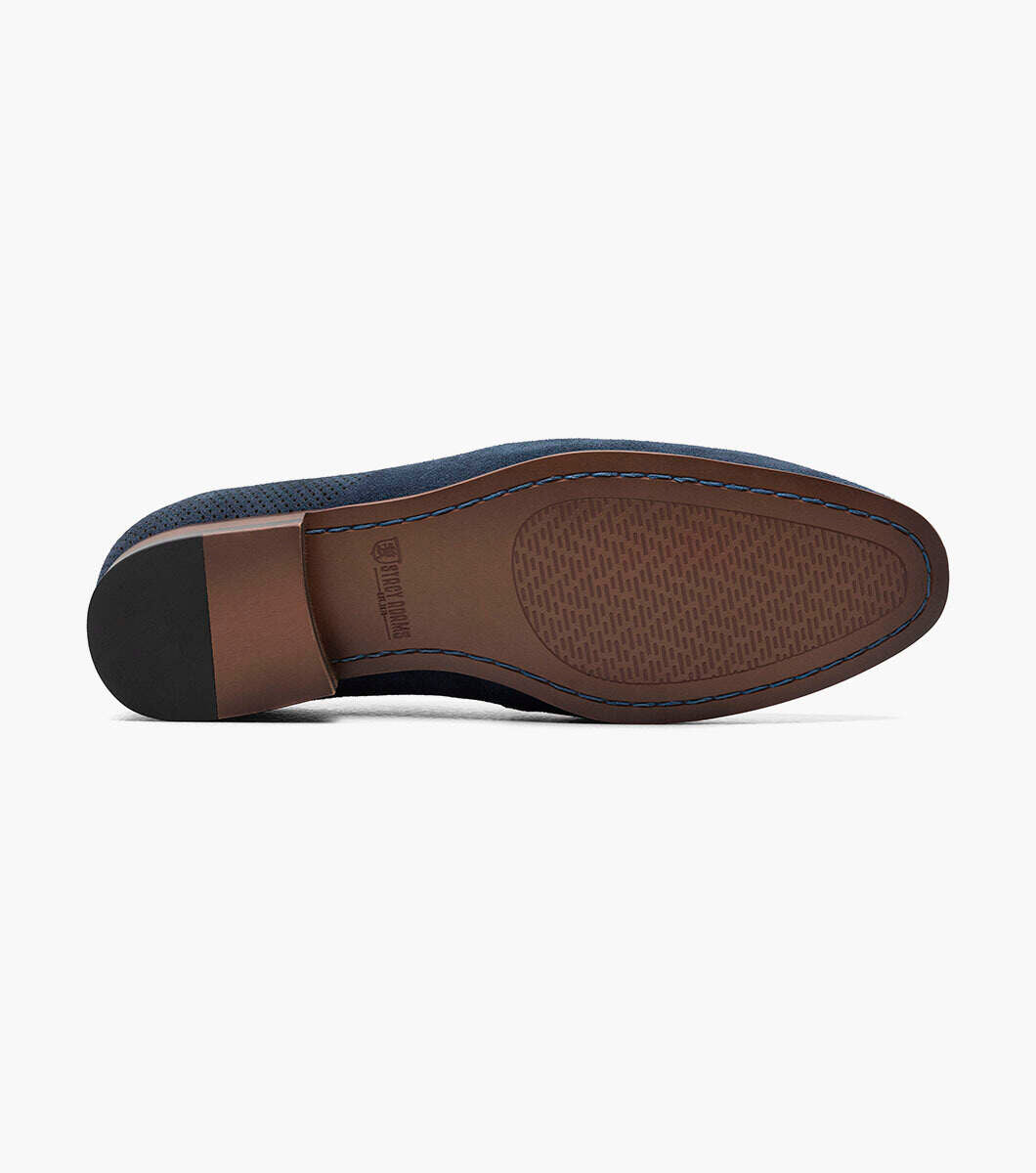 Stacy Adams Wydell 25588-410 Moc Toe Bit Slip On Navy