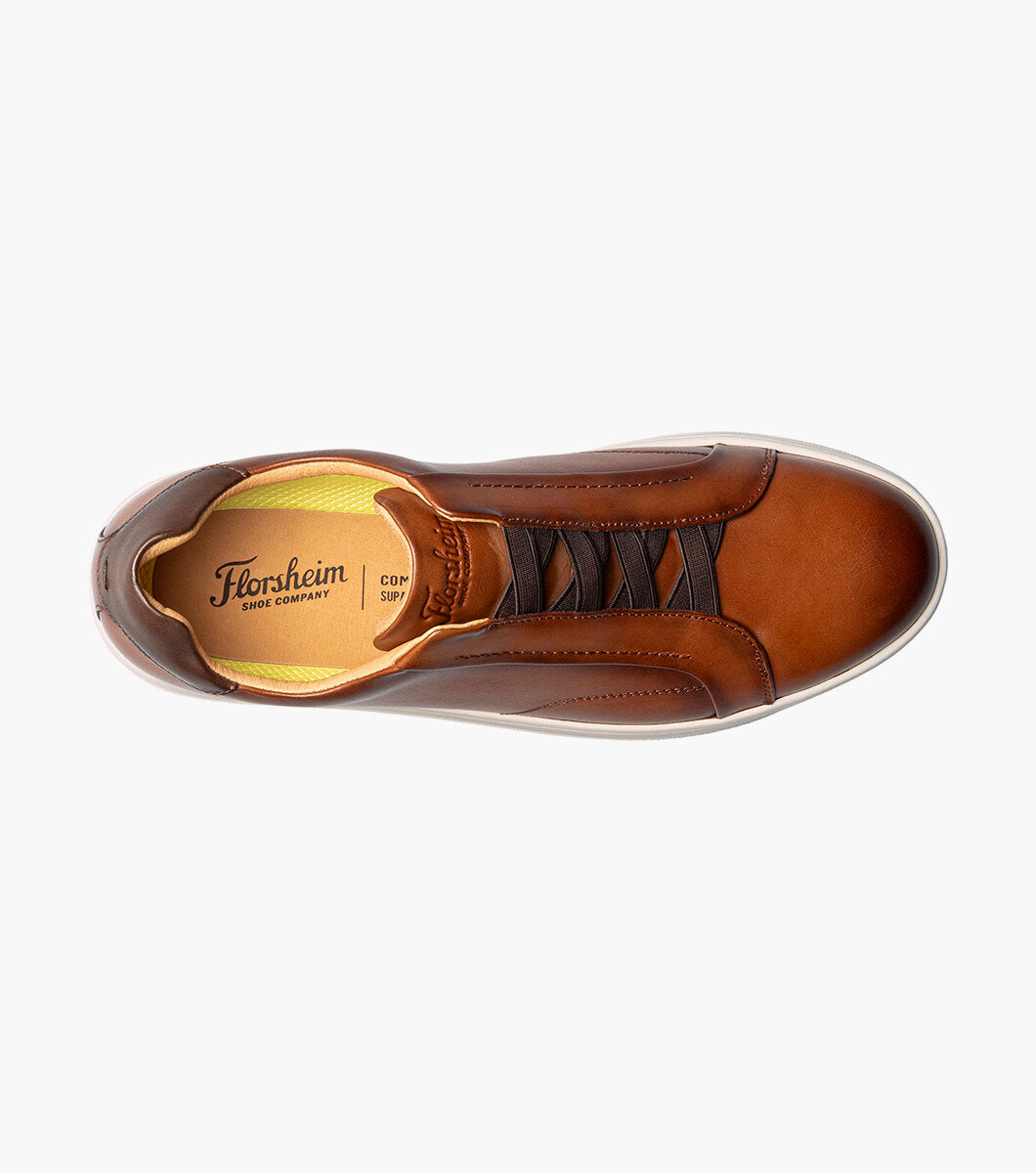 Florsheim 14457-229 Monopoli Elastic Lace To Toe Sneaker Cognac Multi