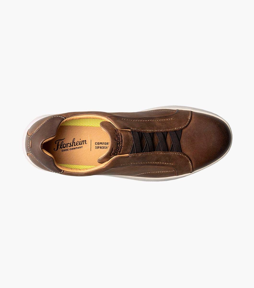 Florsheim 14457-215 Monopoli Elastic Lace To Toe Sneaker Chocolate Brown