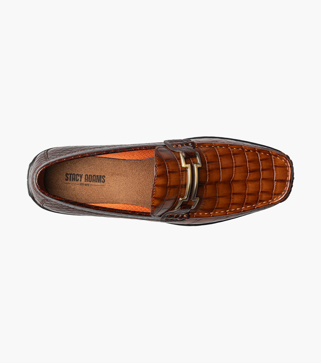 Stacy Adams 25703-221 Embrey Moc Toe Bit Slip On Cognac