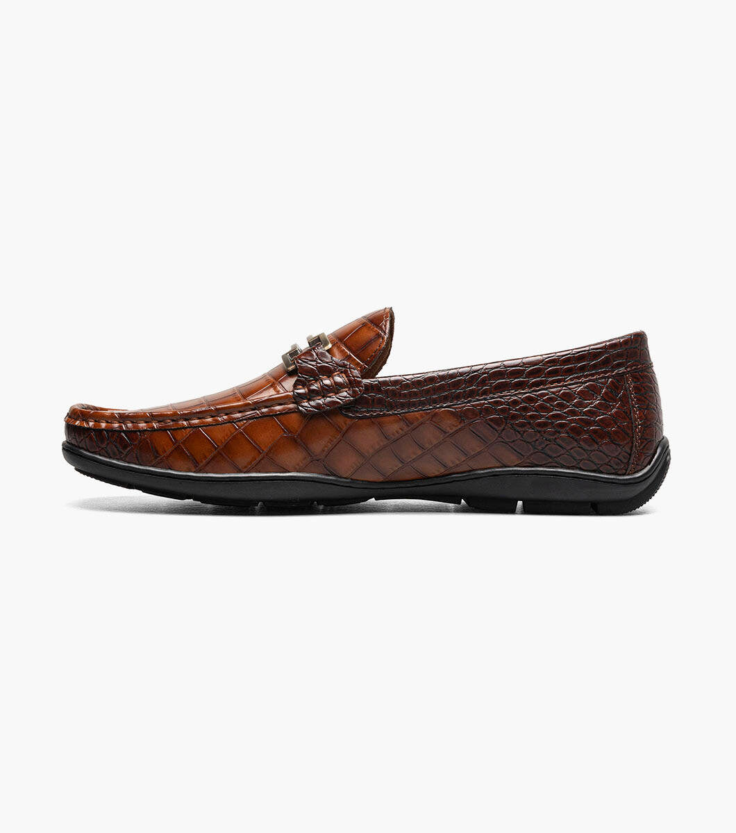 Stacy Adams 25703-221 Embrey Moc Toe Bit Slip On Cognac