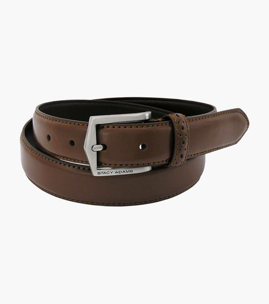 Stacy Adams 087 Leather Belt Chocolate