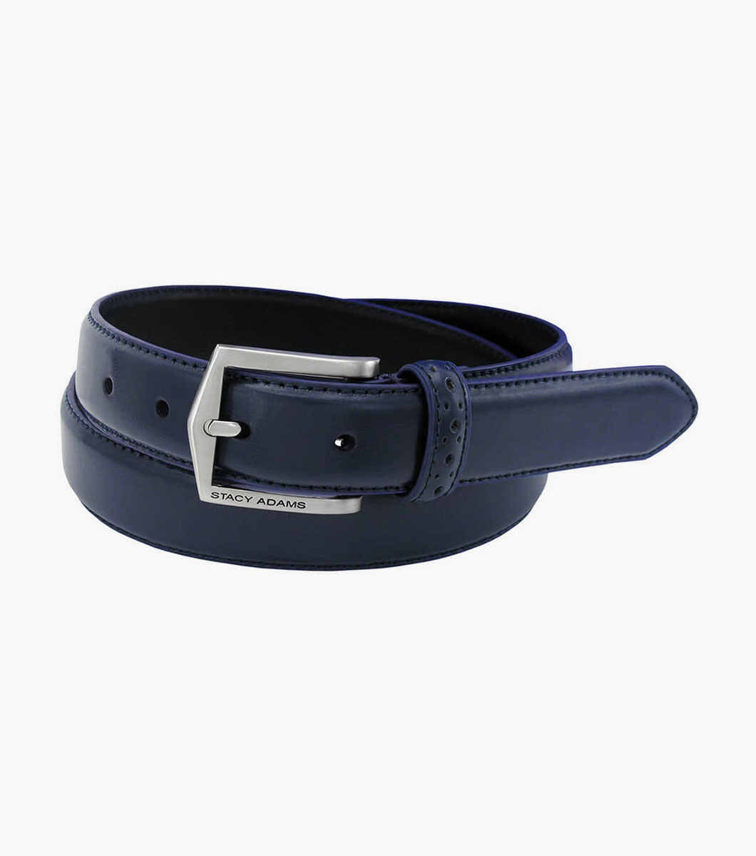 Stacy Adams 087 Leather Belt Navy