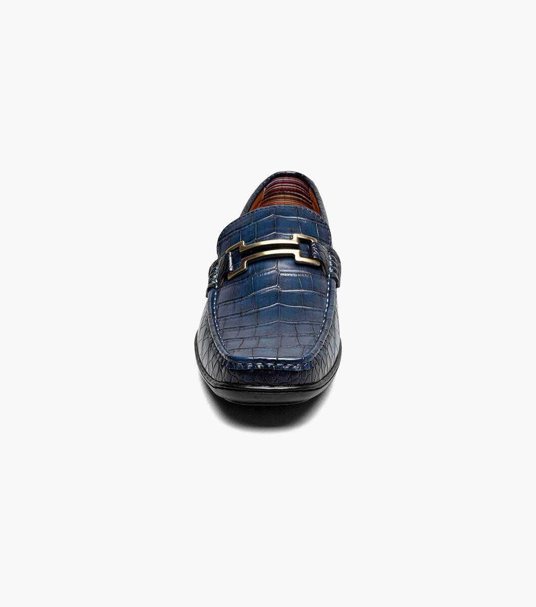 Stacy Adams 25703-410 Embrey Moc Toe Bit Slip On Navy