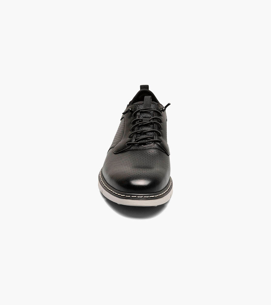 Stacy Adams Sync 25662-001 Plain Toe Elastic Lace Up Black
