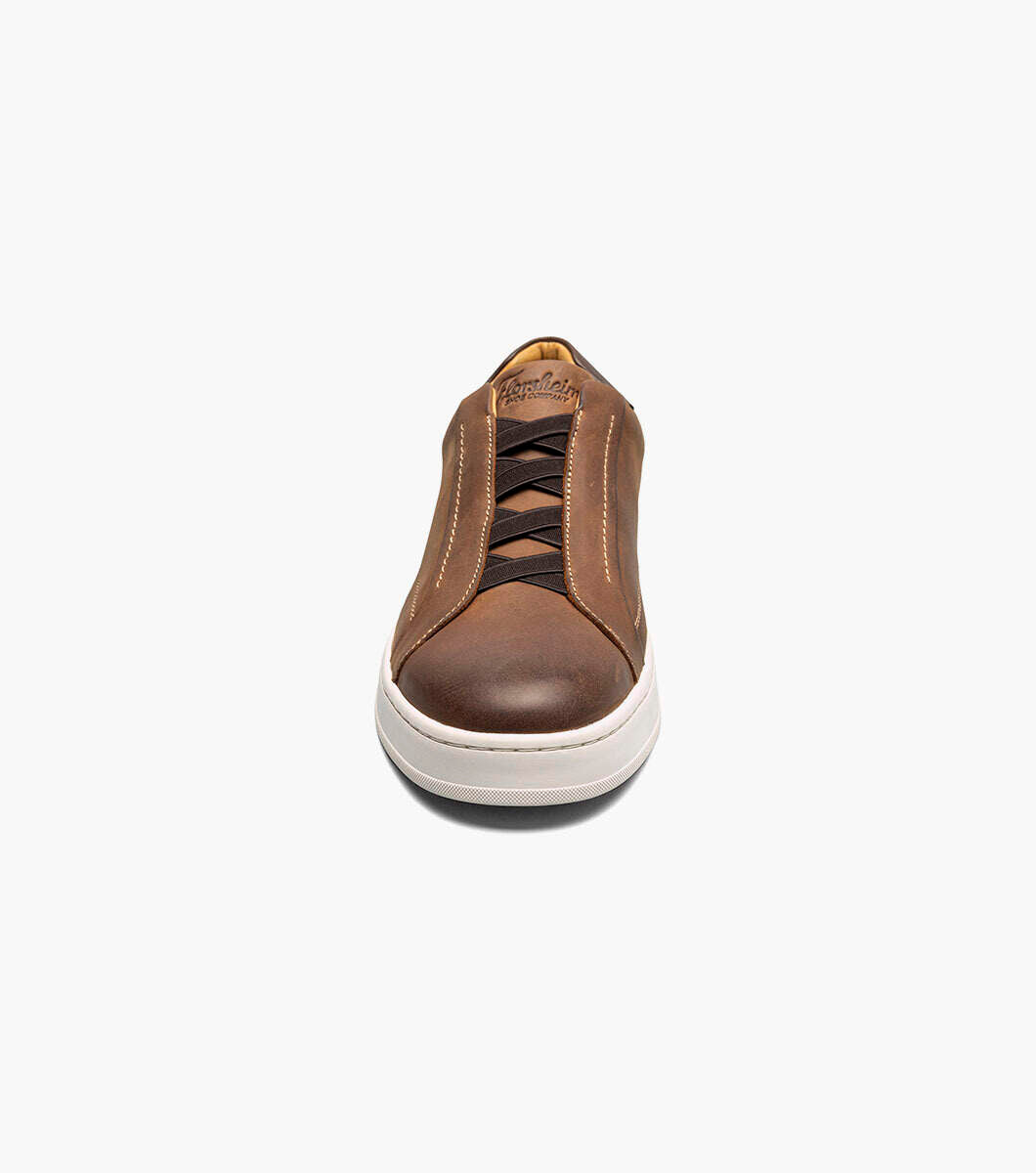 Florsheim 14457-215 Monopoli Elastic Lace To Toe Sneaker Chocolate Brown