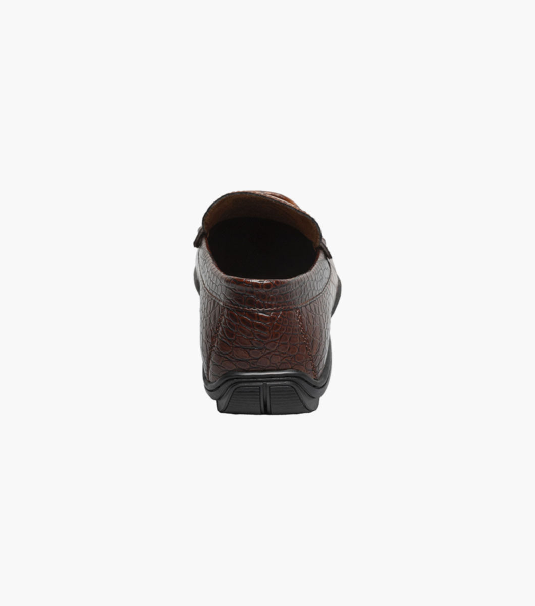 Stacy Adams 25703-221 Embrey Moc Toe Bit Slip On Cognac