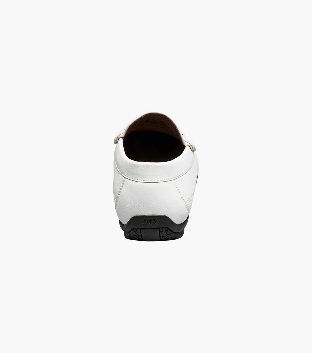 Stacy Adams 25760-100 Colton Moc Toe Bit Slip On White
