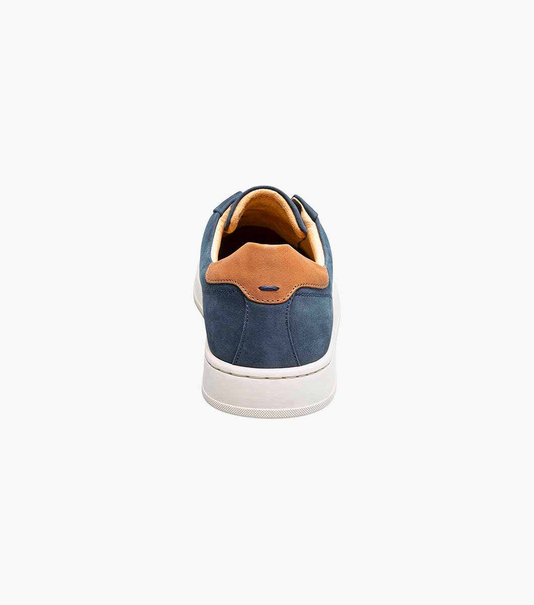 Florsheim 14457-416 Monopoli Elastic Lace To Toe Sneaker Navy Nubuck