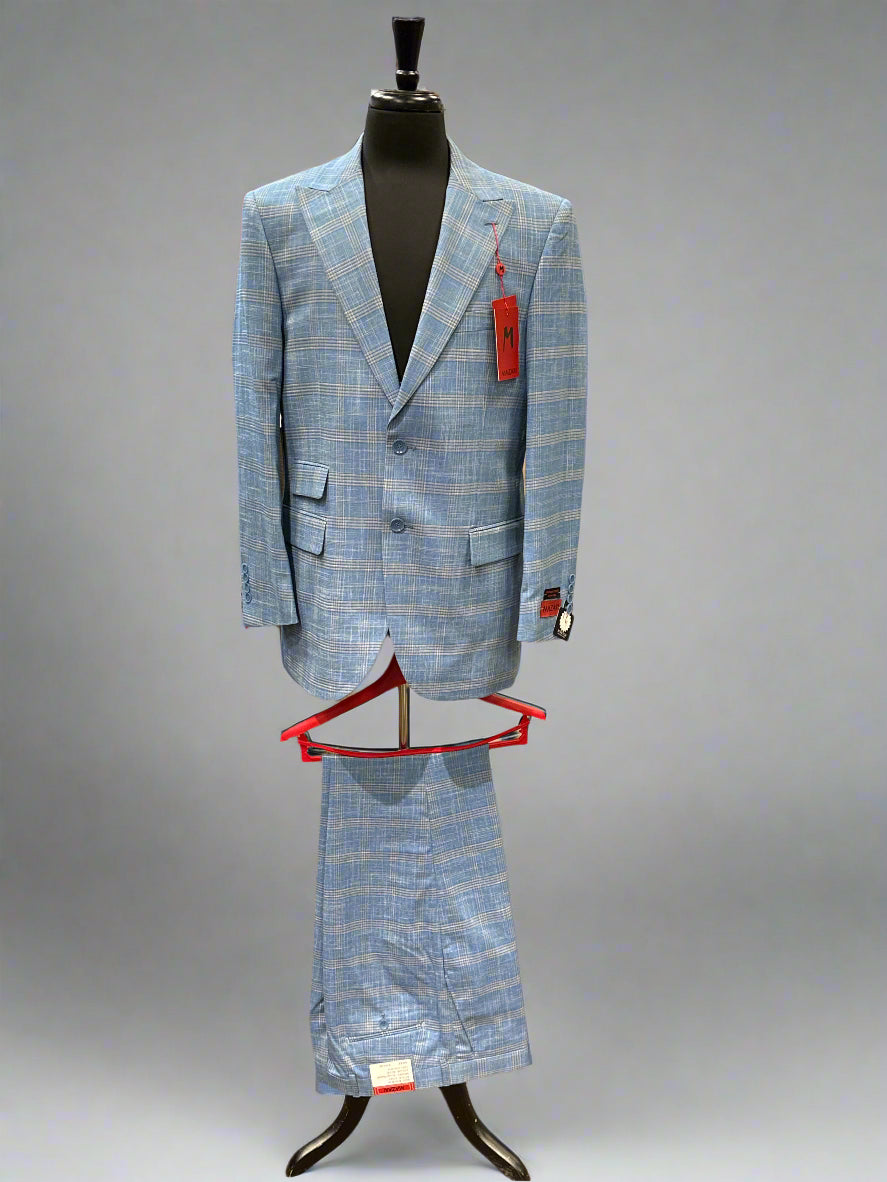 Mazari 2362 3 Pieces Suit Blue