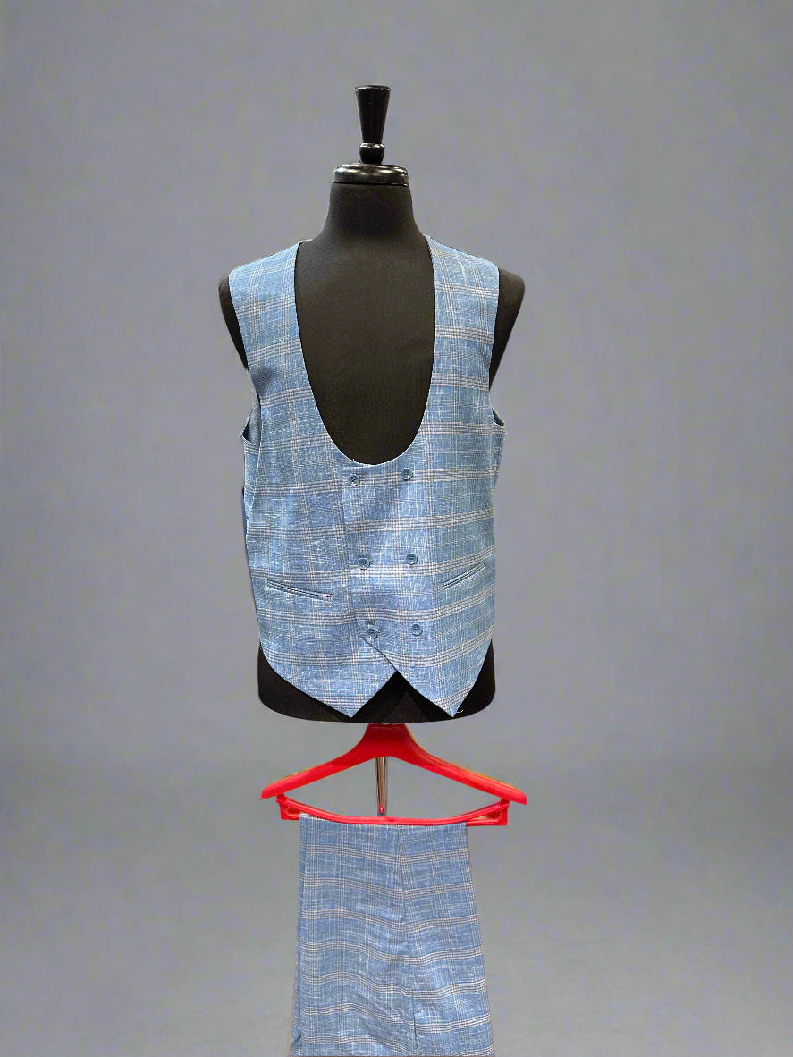 Mazari 2362 3 Pieces Suit Blue
