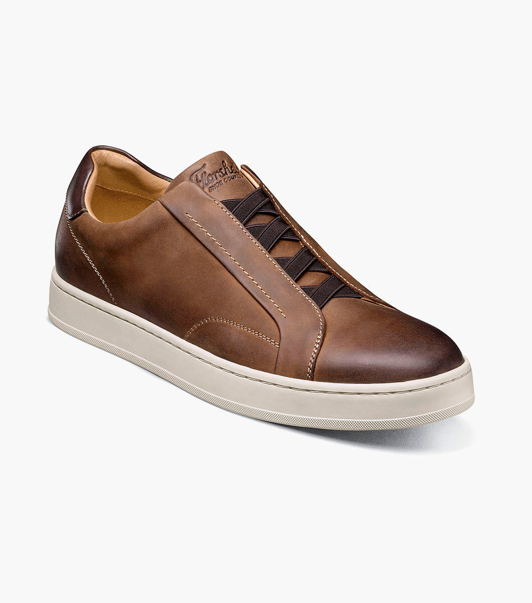 Florsheim 14457-215 Monopoli Elastic Lace To Toe Sneaker Chocolate Brown