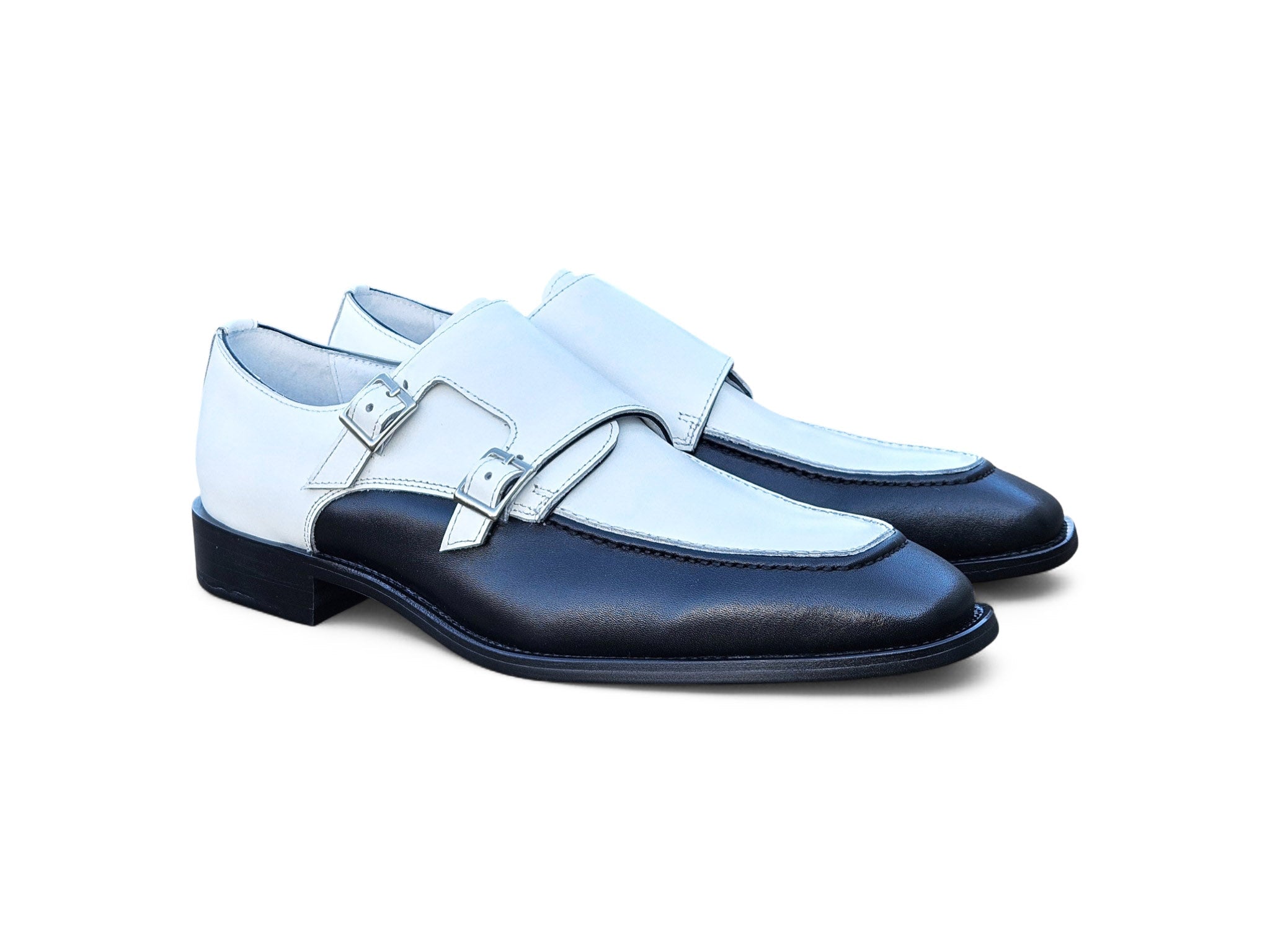 Double Monk Strap Two Tone Loafer