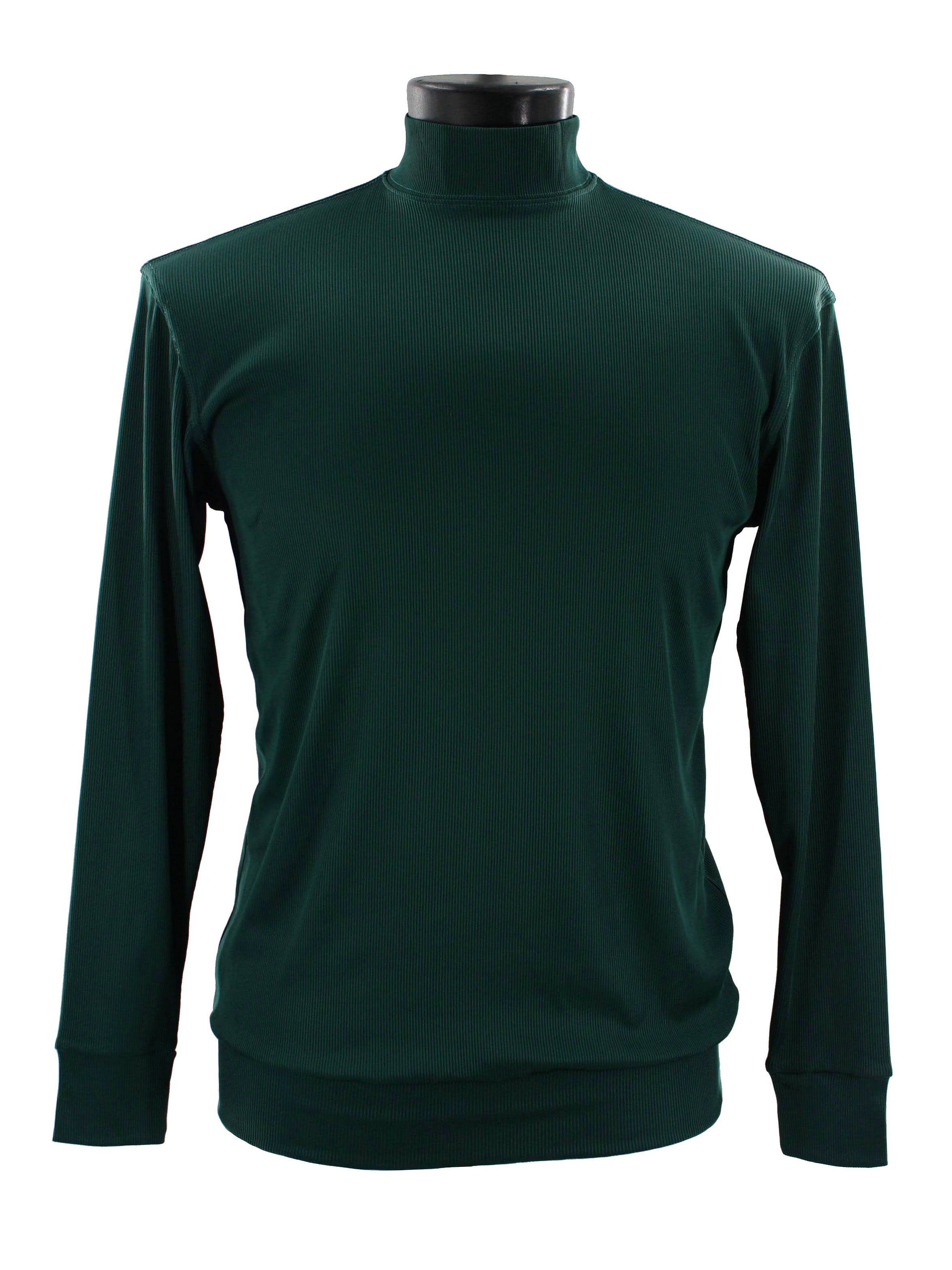 Bassiri 632 Knit Long Sleeve High Mock Neck Emerlad