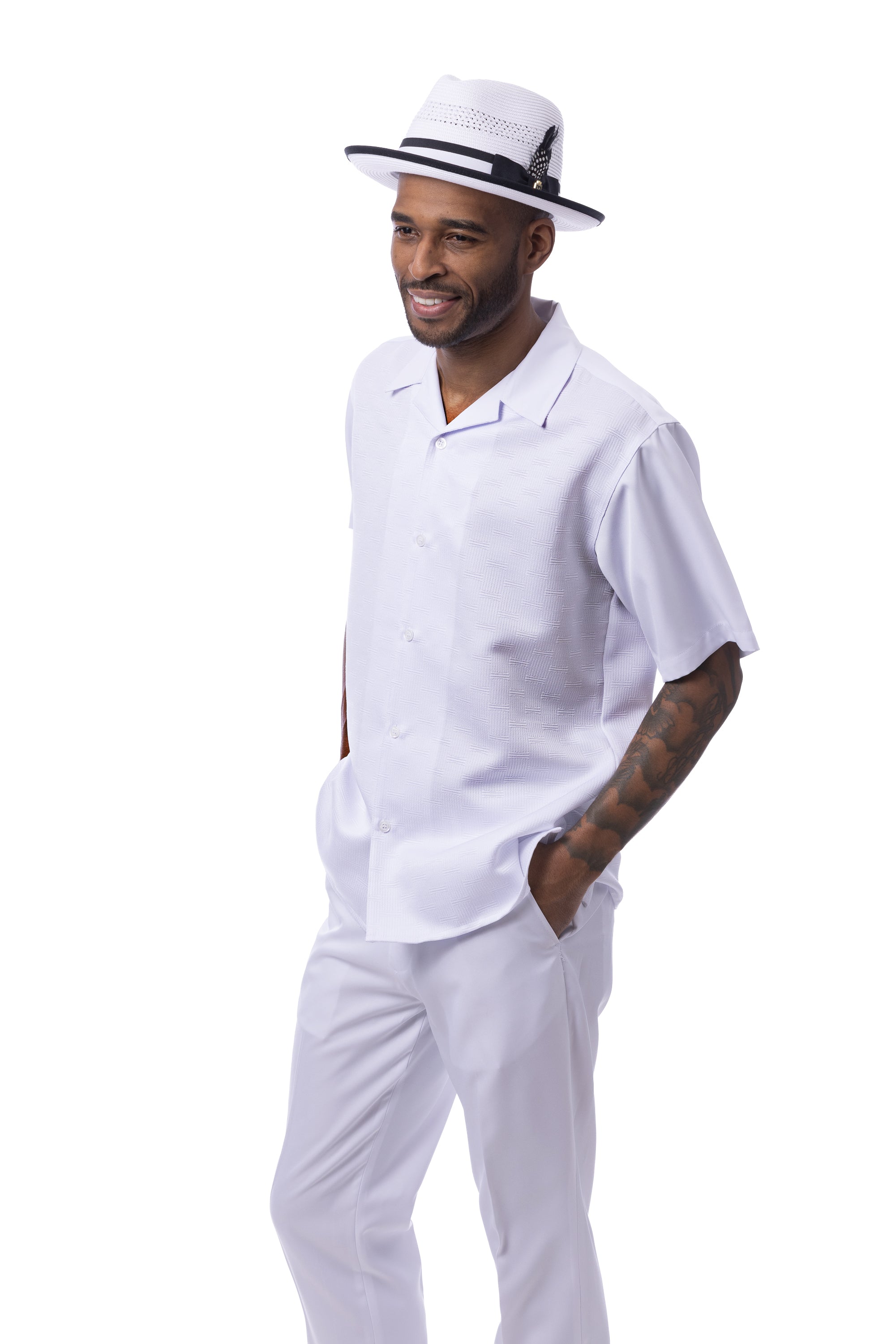 Montique 2613 Two Piece Set White