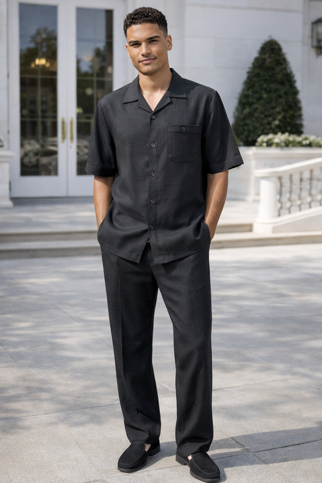 Stacy Adams 27043 Linen Set Black