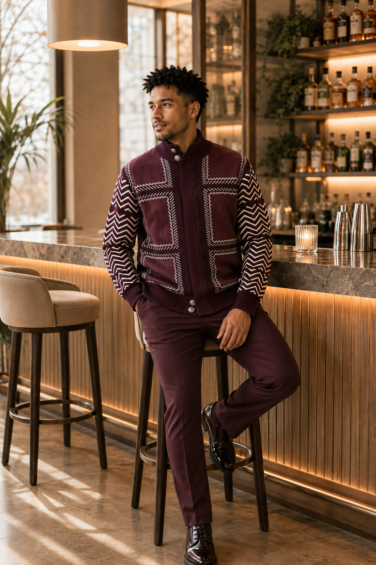 Silver Silk 31006 Sweater Wine