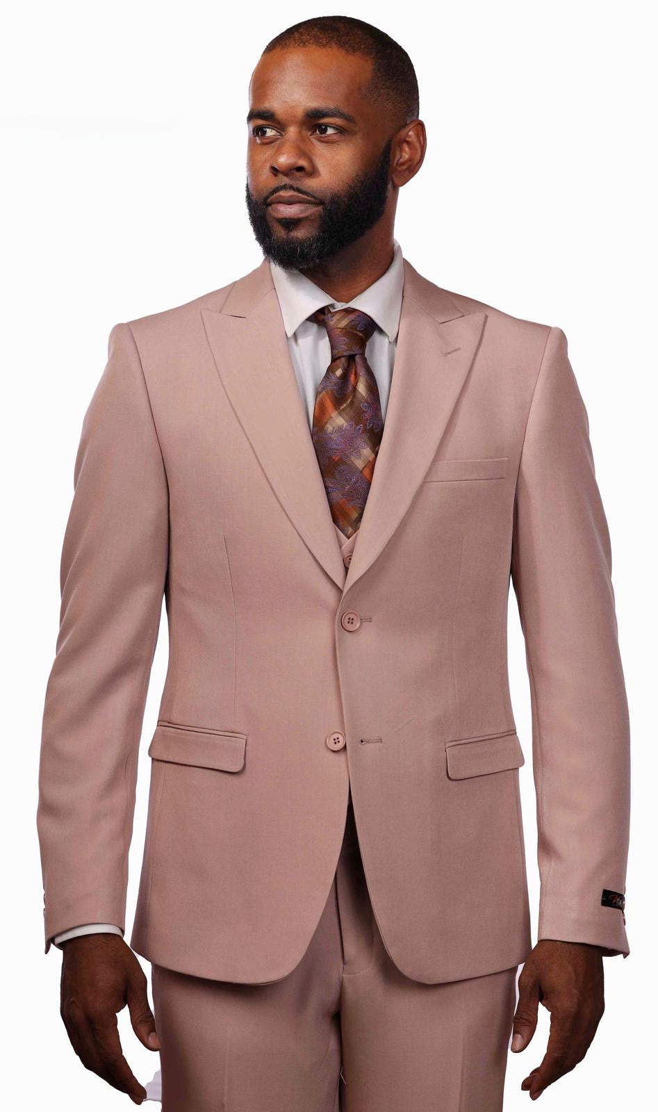 Vitali M1888 3 Pieces Suit Blush