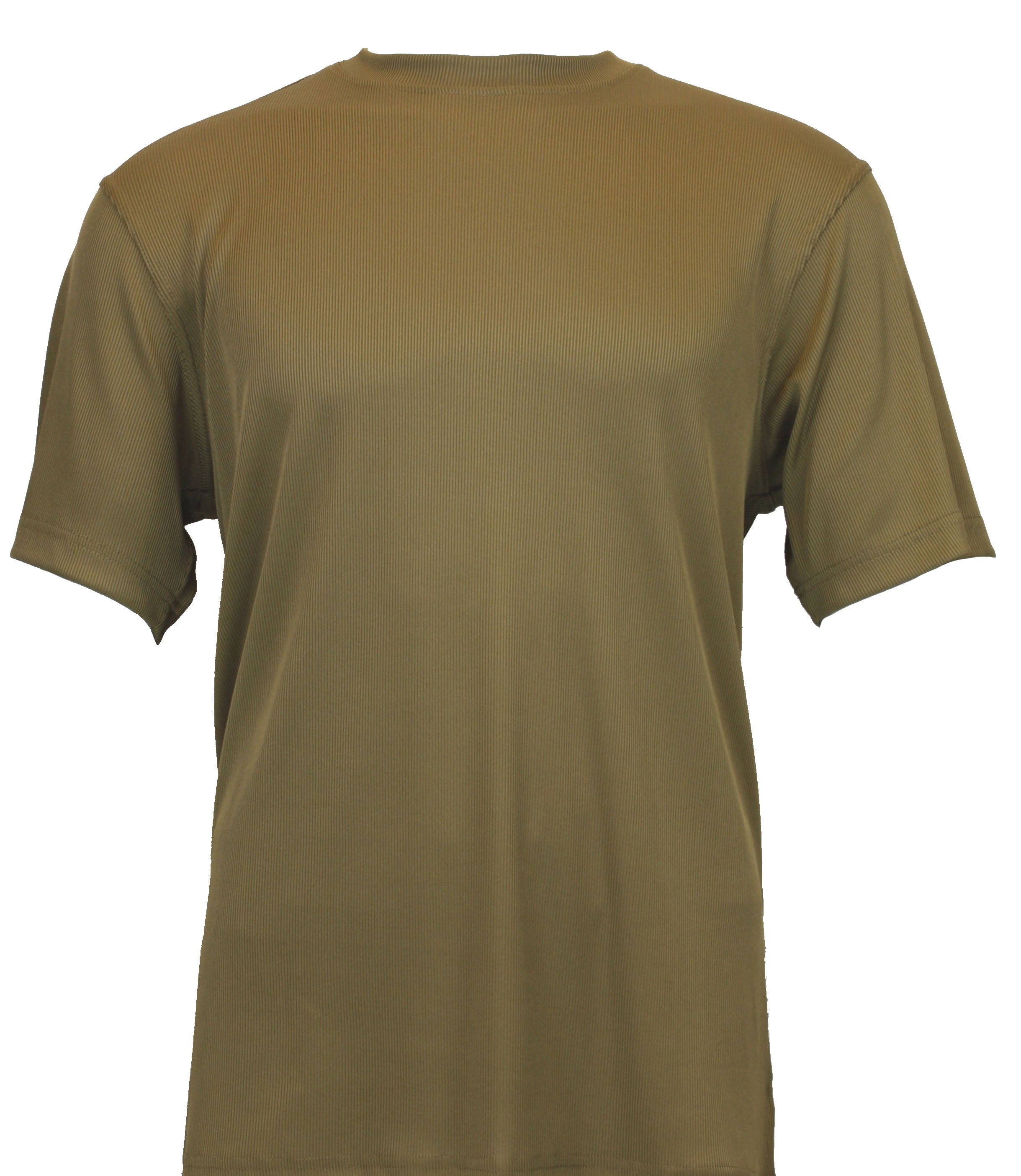Log-In By Bassiri 218 knit Short Sleeve Mock Neck Cappiccino