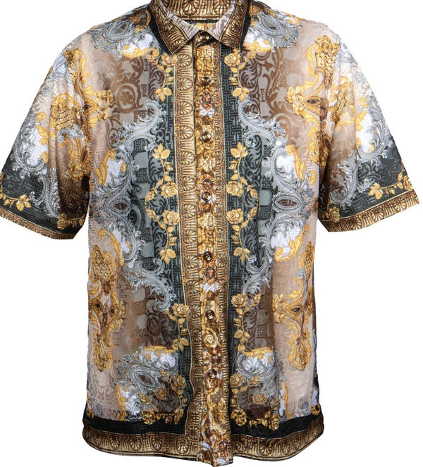 Prestige Lace-600 Short Sleeve Shirt Brown