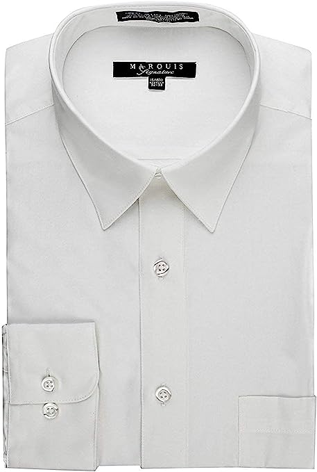 mens fitted white short sleeve dress shirts Slim Fit White Short Sleeve Cotton Dress Shirt XL / 6 / White