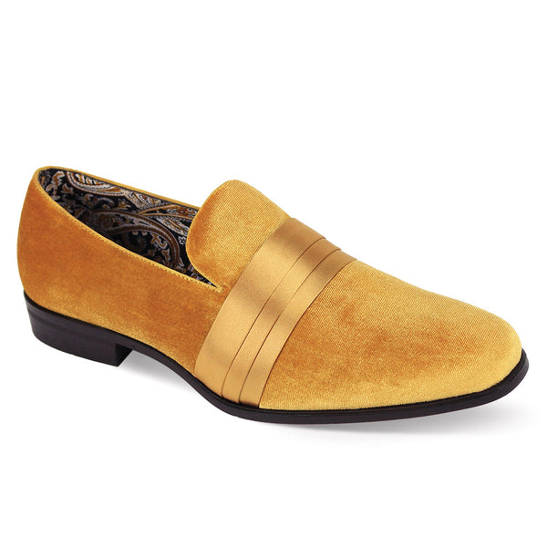 After Midnight 7021 Smoker Velevt Shoes Gold