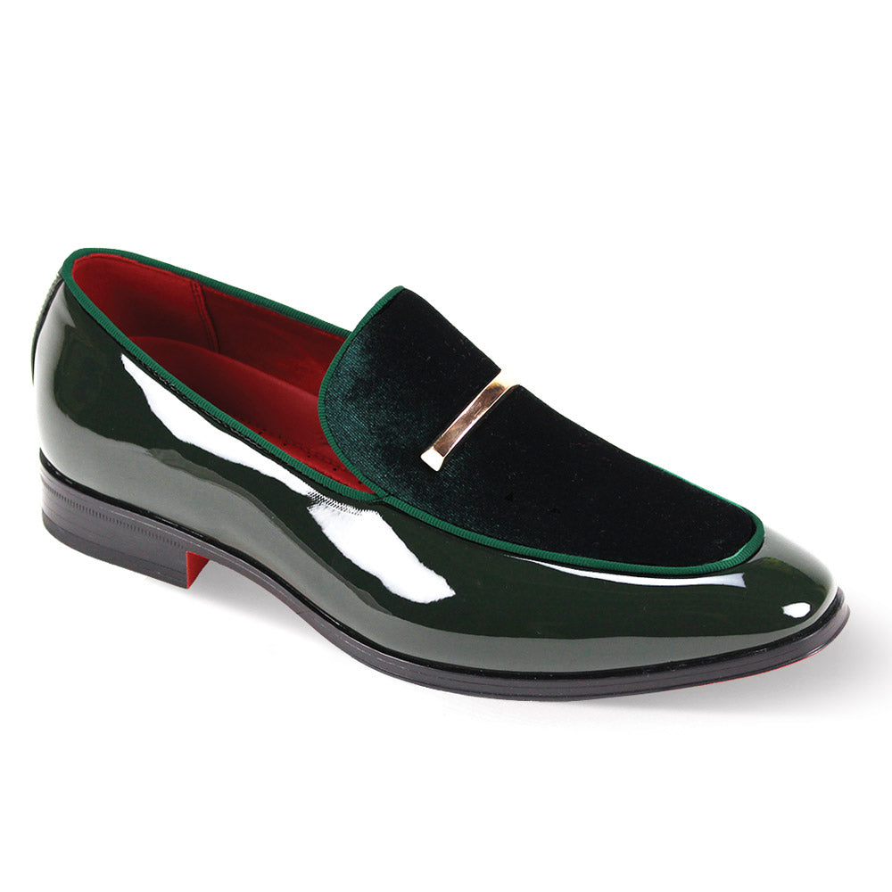 After MIdnight 7041 Paten Leather Tux Shoes Green