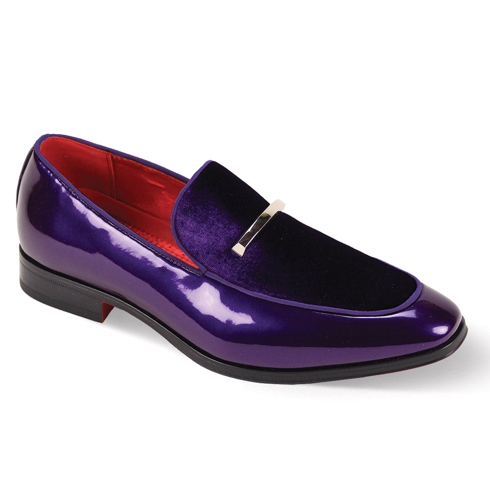 After MIdnight 7041 Paten Leather Tux Shoes Purple