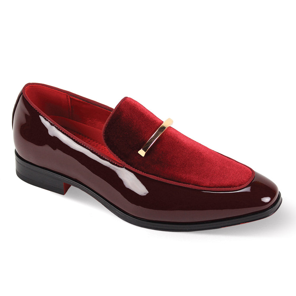 After MIdnight 7041 Paten Leather Tux Shoes Wine
