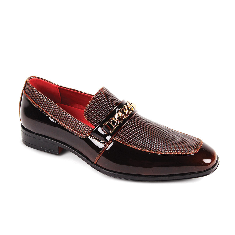 After MIdnight 7071 Paten Leather Tux Shoes Brown