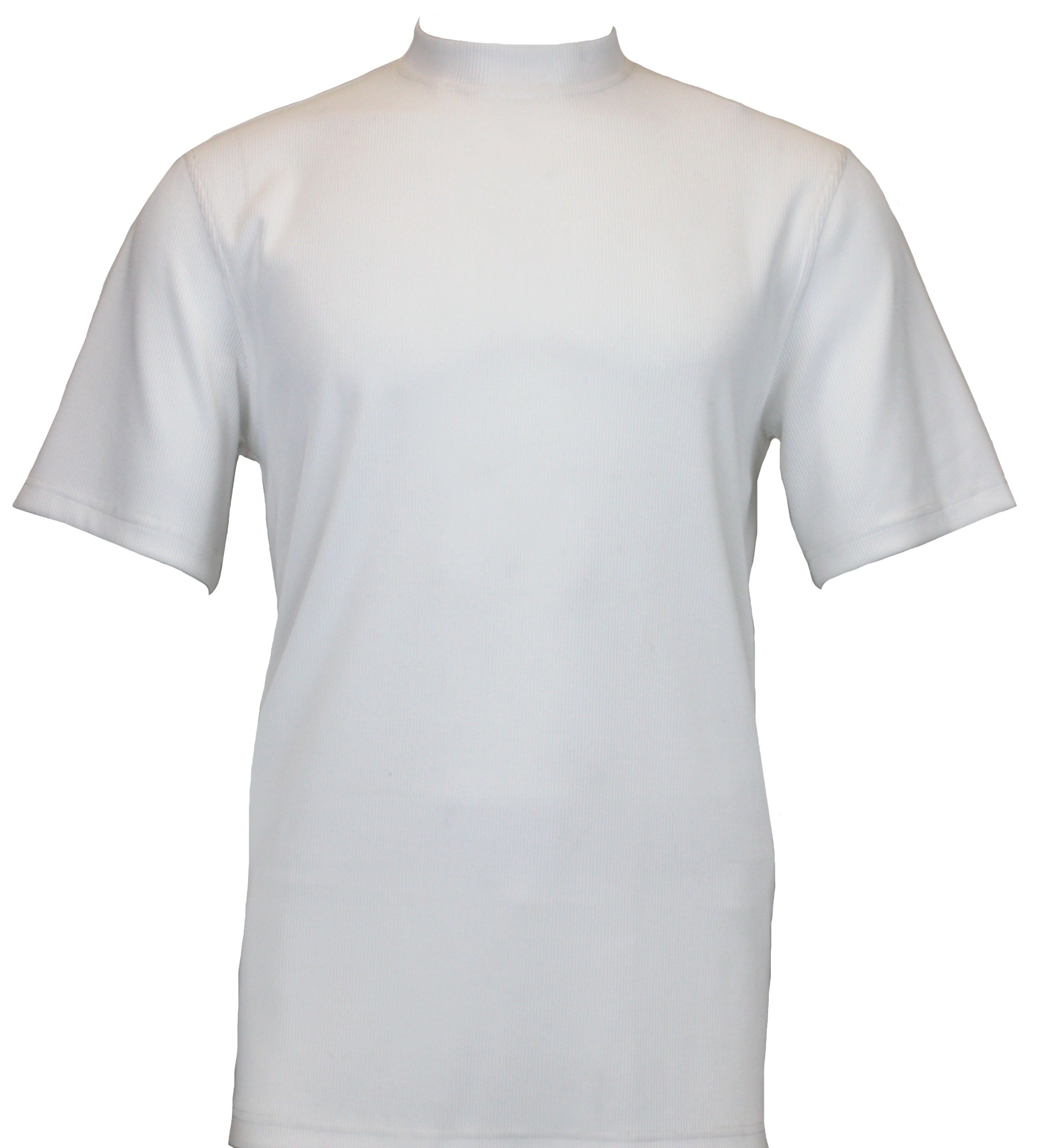 Log-In By Bassiri 218 knit Short Sleeve Mock Neck White