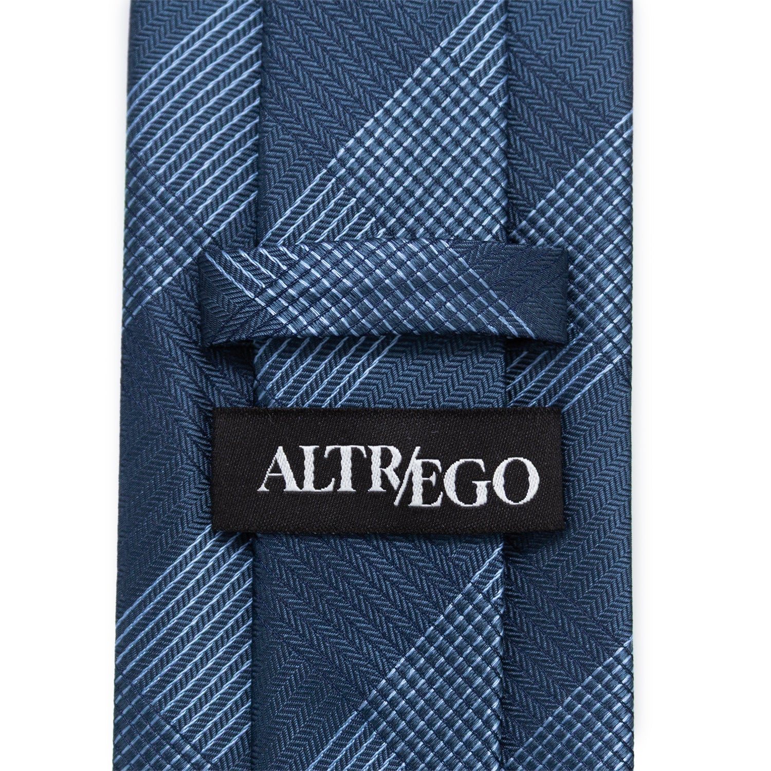 Best Dad Plaid Dark Blue Men's Tie
