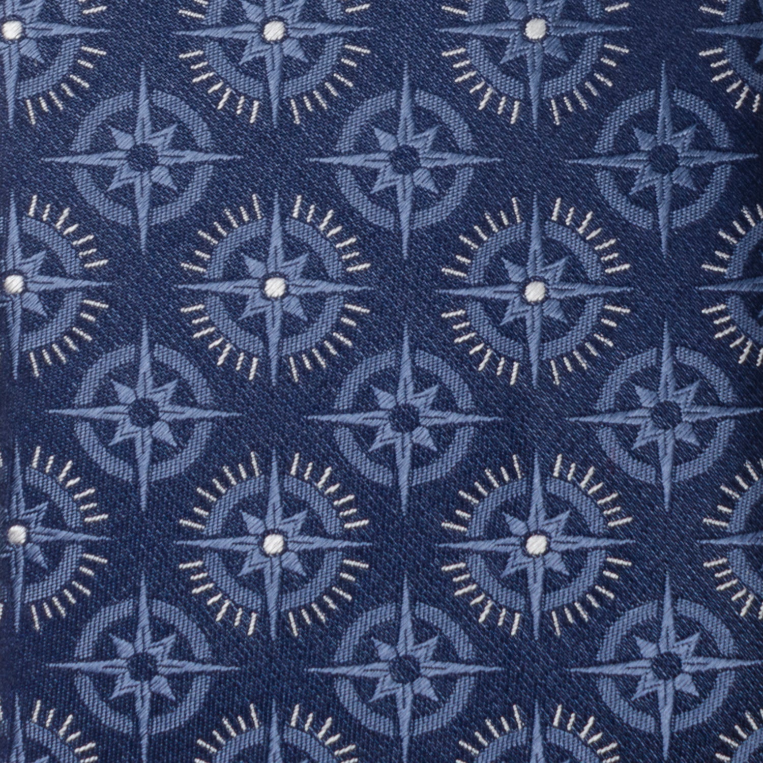 Compass Hidden Message Navy Blue Men's Tie