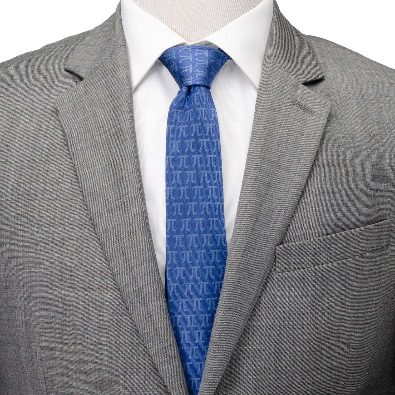 Pi Mathematics Symbol Blue Men's Tie