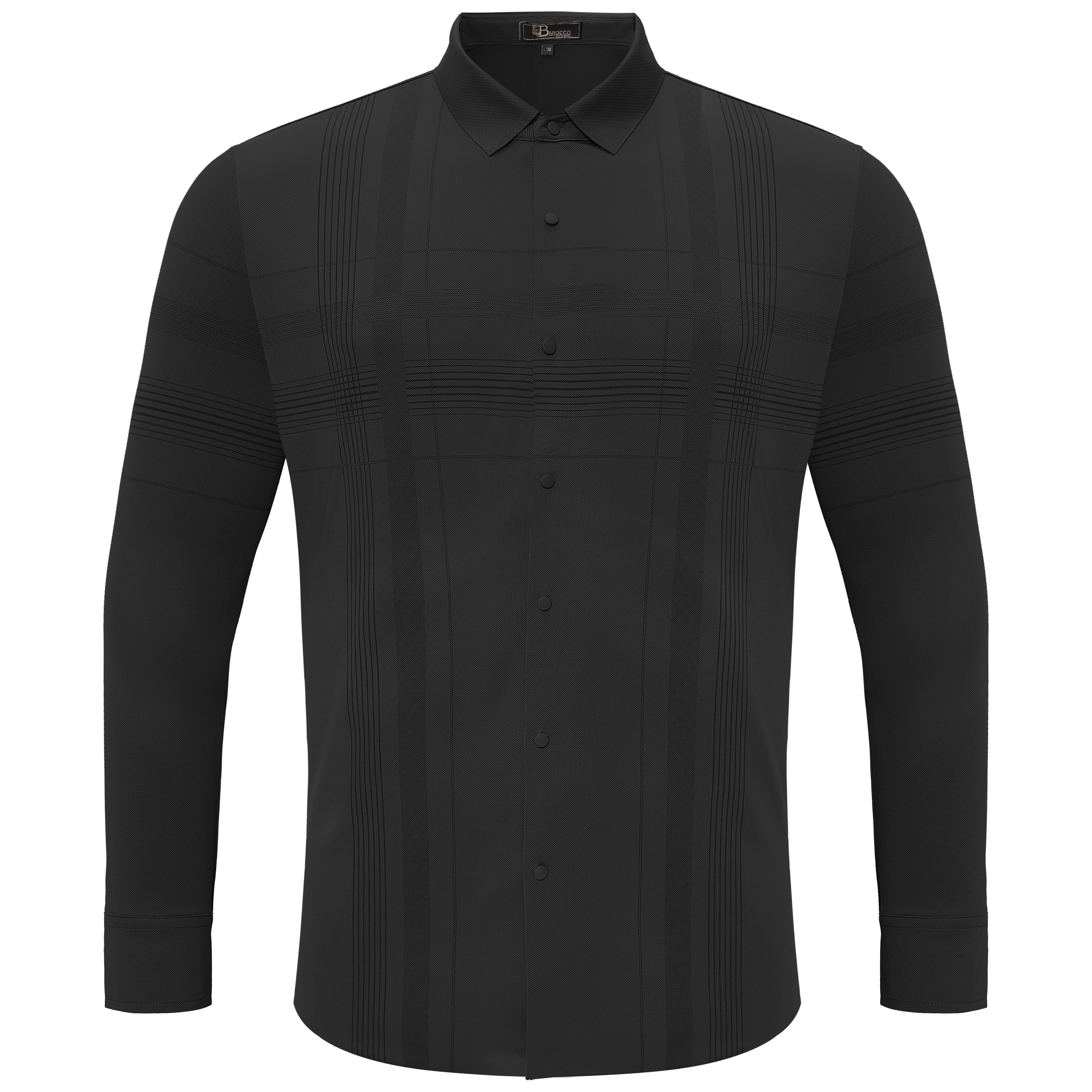 Noble Knight Plaid Button-Up BLACK