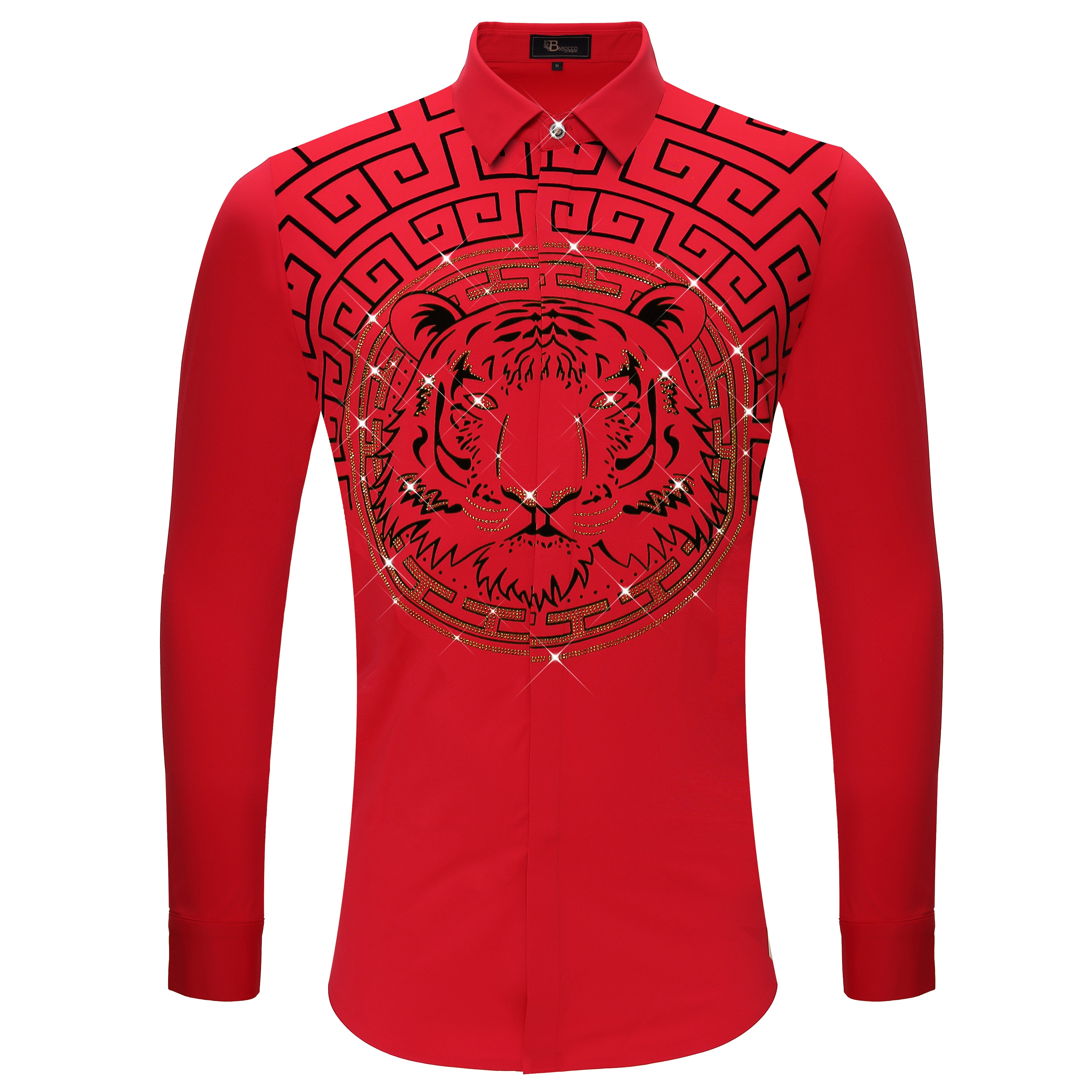 Fierce Frenzy Button-Up Shirt RED
