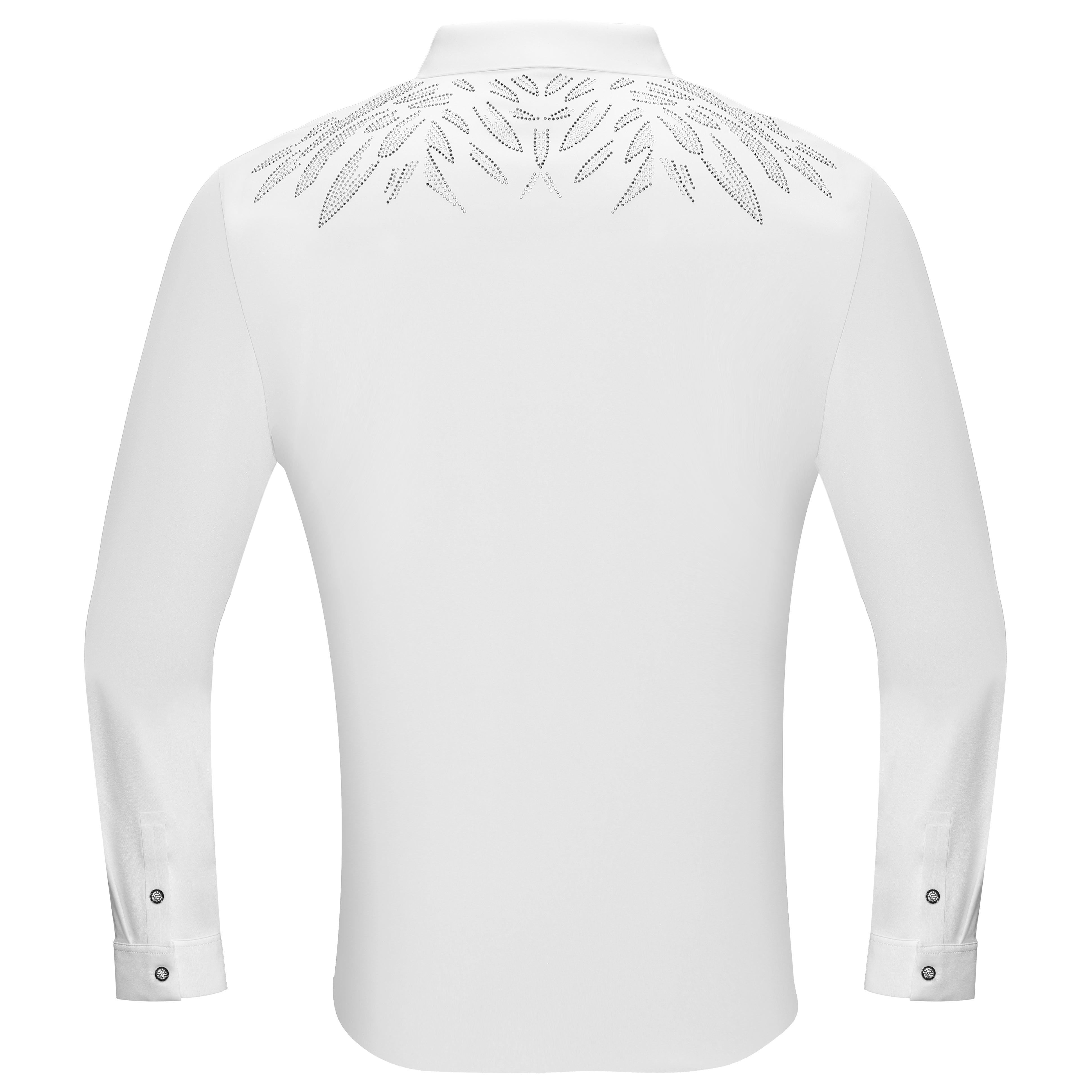 Heavenly Wings Button-Up Shirt WHITE/SILVER