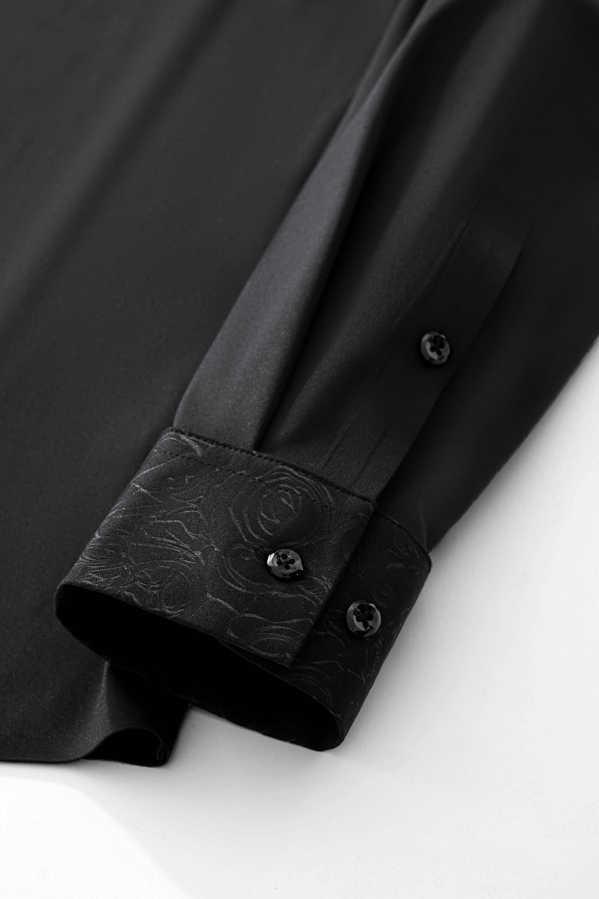 Rose Éclat Emboss Shirt BLACK